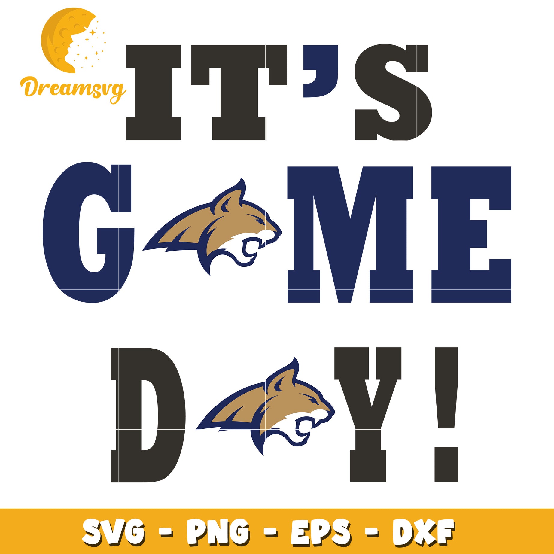 Its Game Day SVG PNG EPS DXF Cut Files