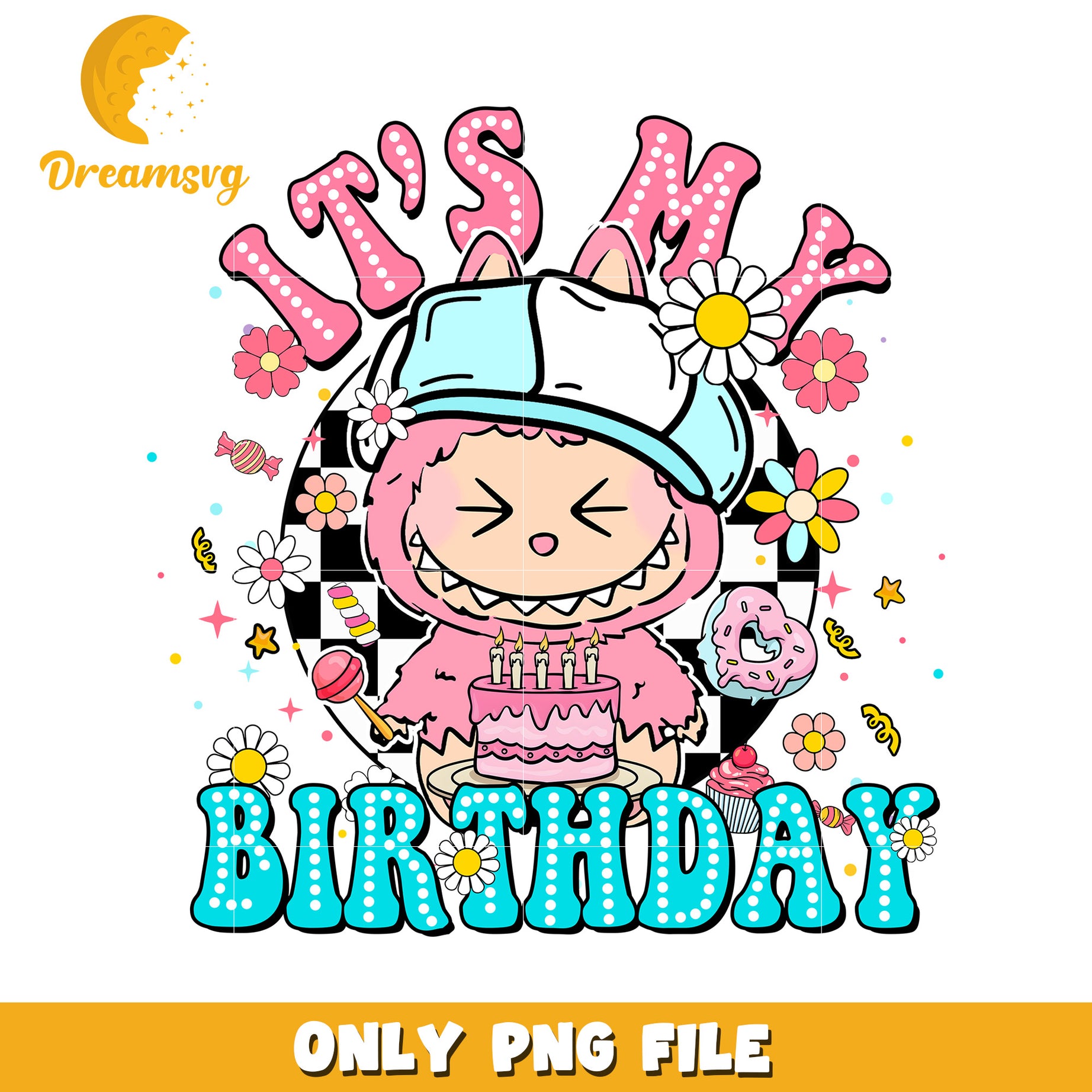 Its my birthday png, popmart laubu png, cute labubu toys png
