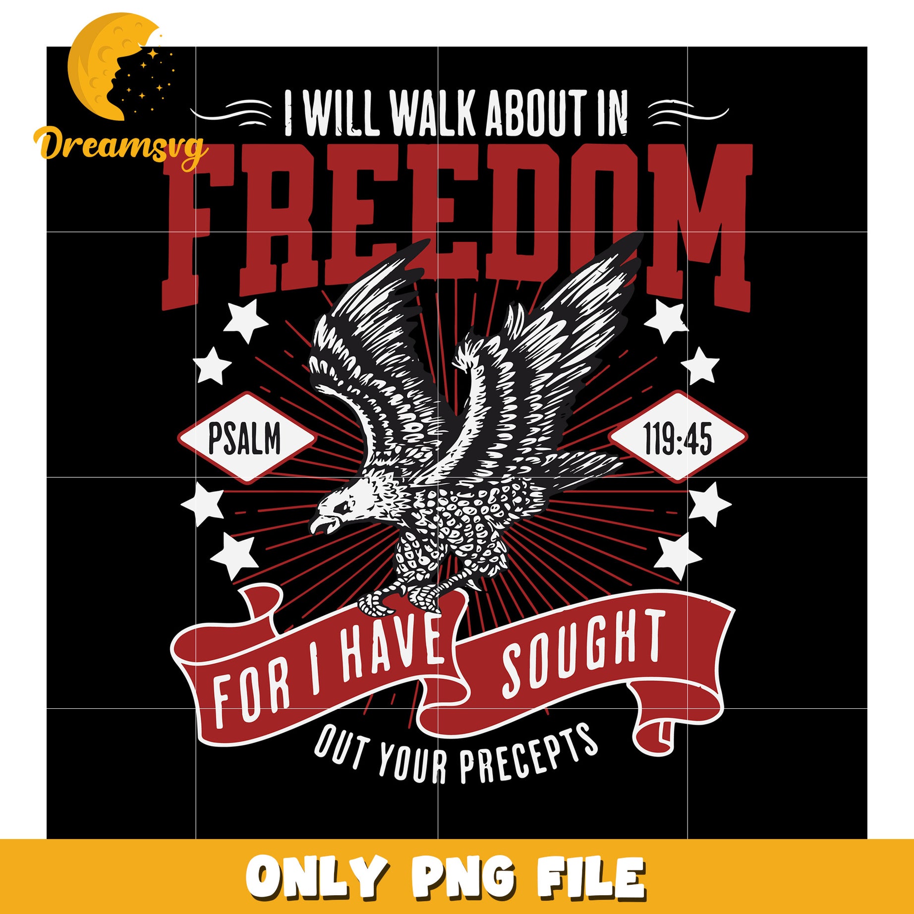 I will walk about my for i have sought png, faith quote png, bible verse style png