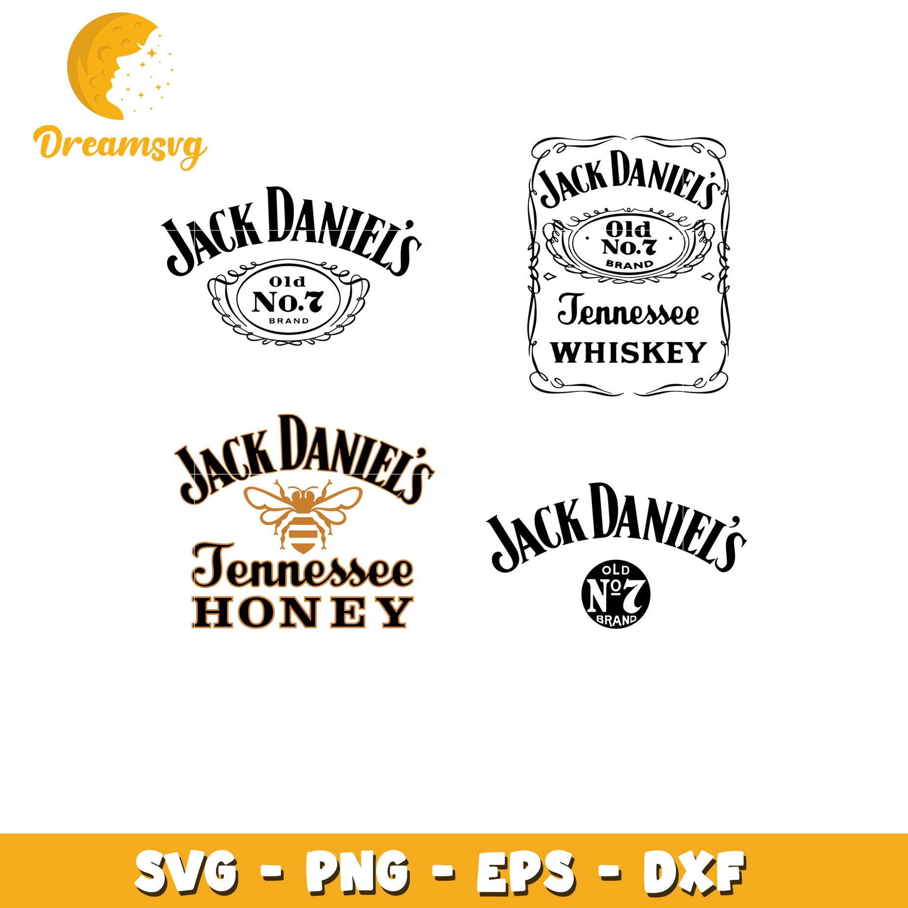 Jack Daniels jennessee honey bundle svg, Jack Daniels svg