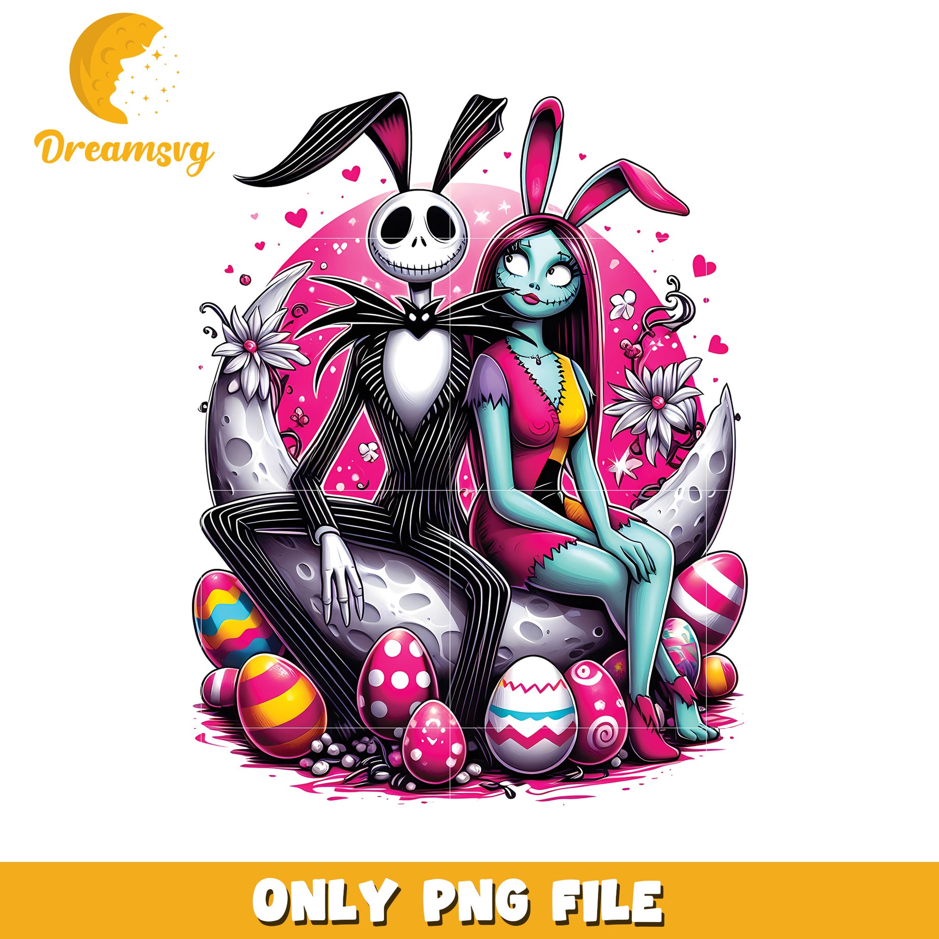 Jack Sally Easter Bunny PNG Image