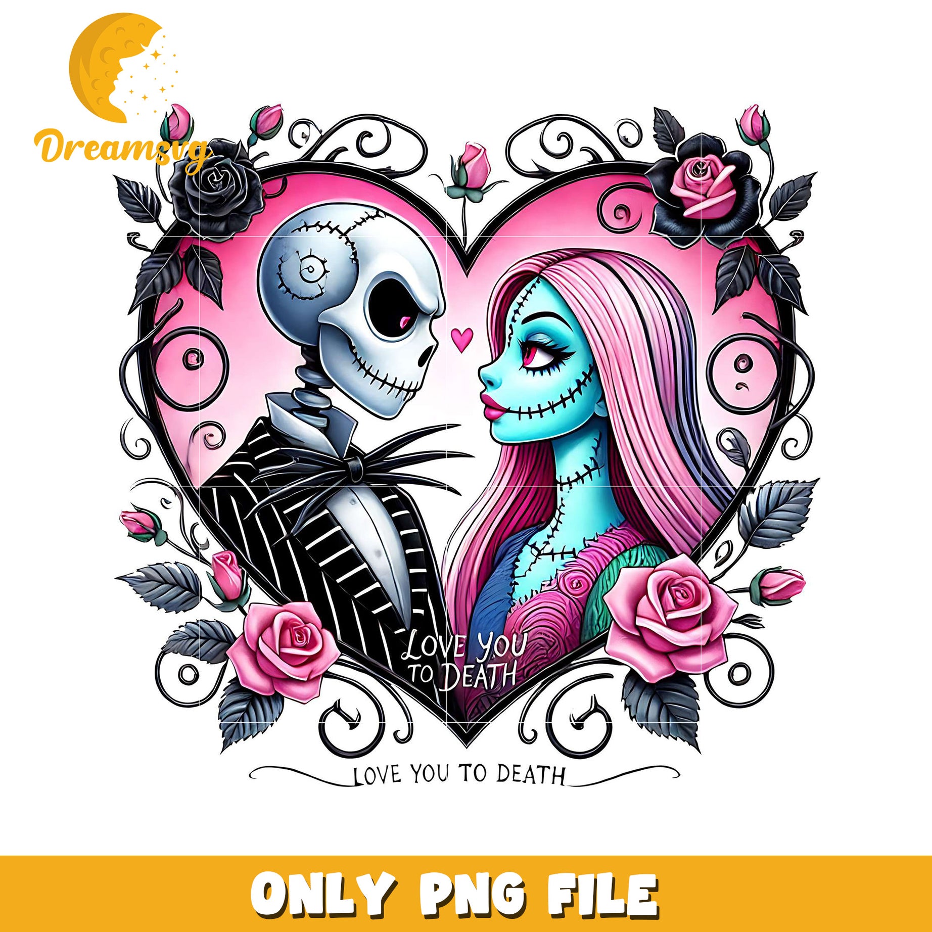 Jack Sally PNG Love Heart Design