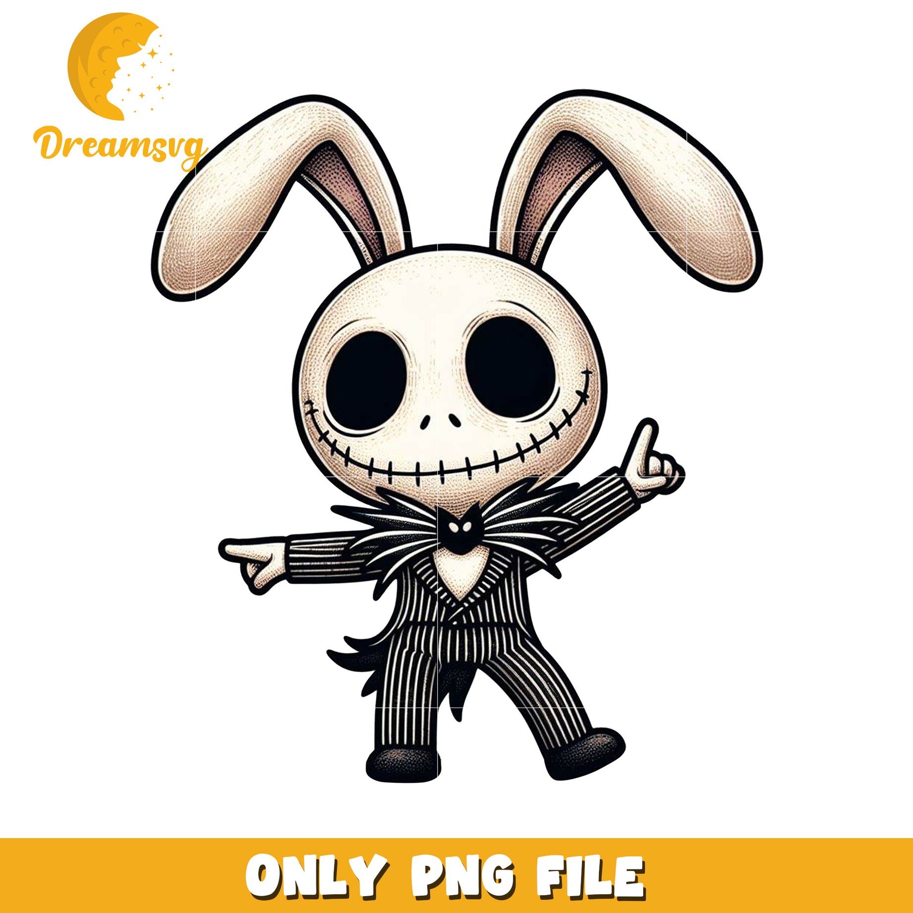 Jack Skellington Bunny PNG File