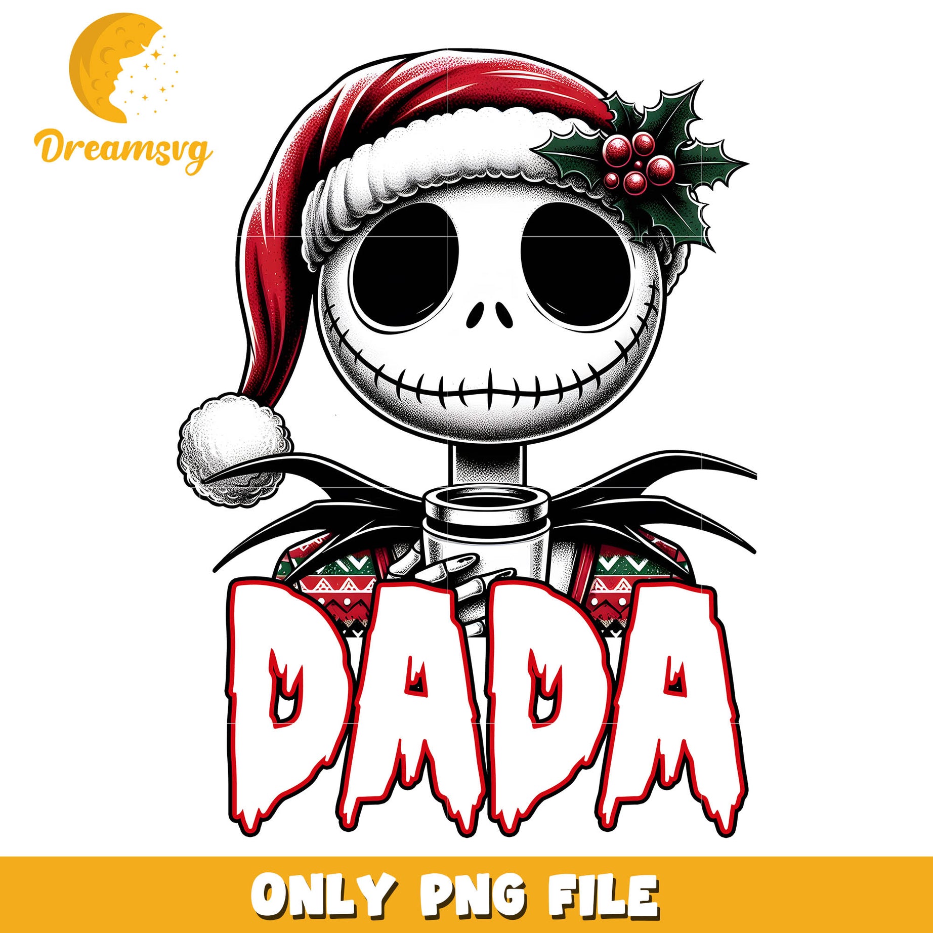 Jack Skellington dada christmas png, halloween movies​ png