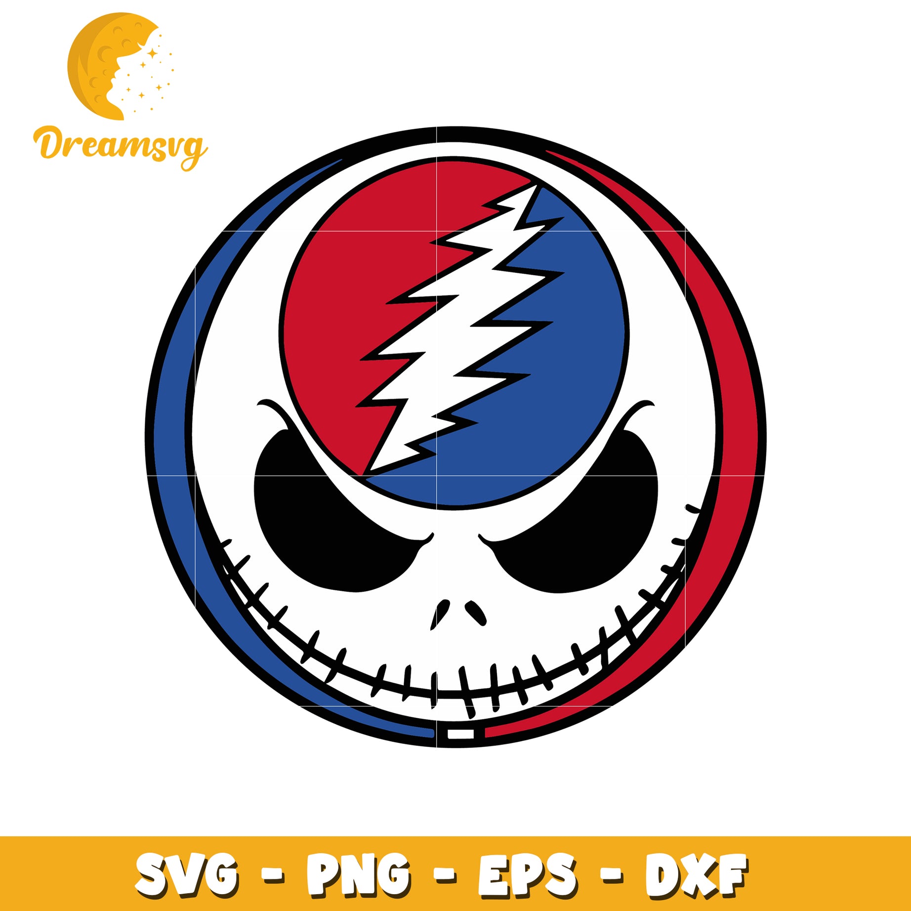 Jack Skellington grateful dead svg, Jack Skellington svg