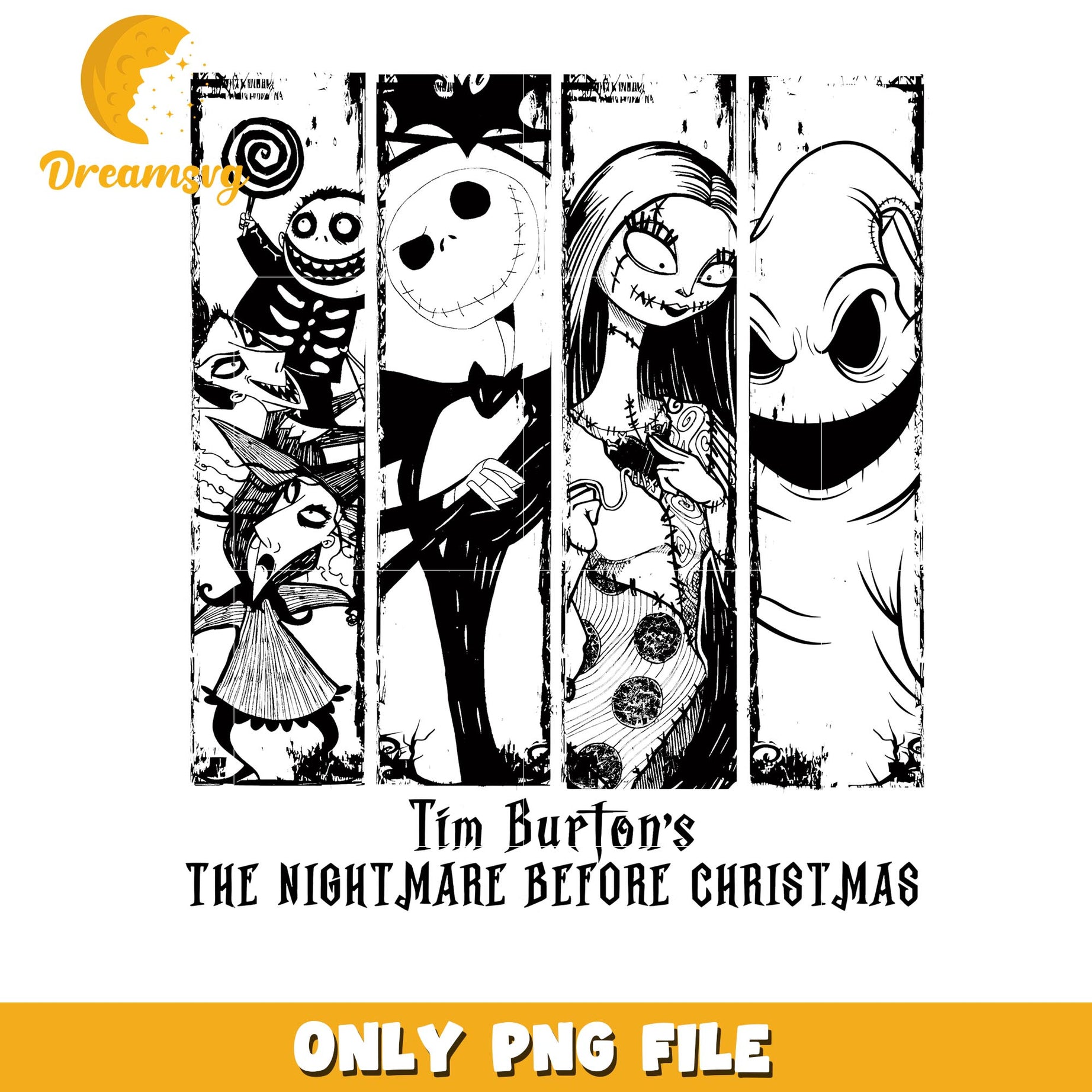 Jack Skellington Nightmare black horror movies png, Horror movies killers png