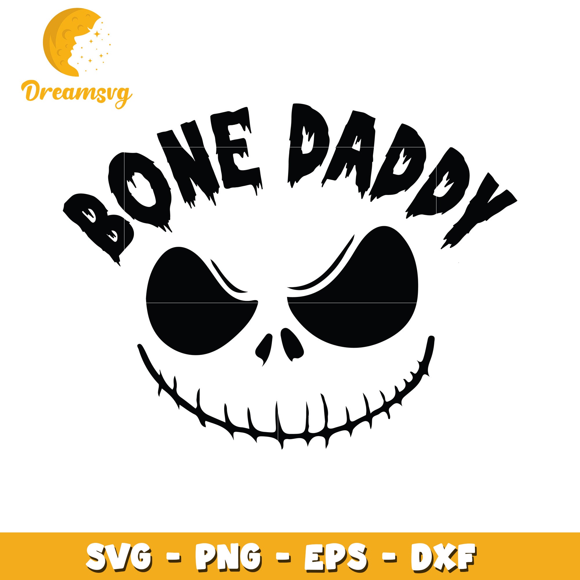 Jack bone nightmare before Christmas svg, Halloween movies characters svg