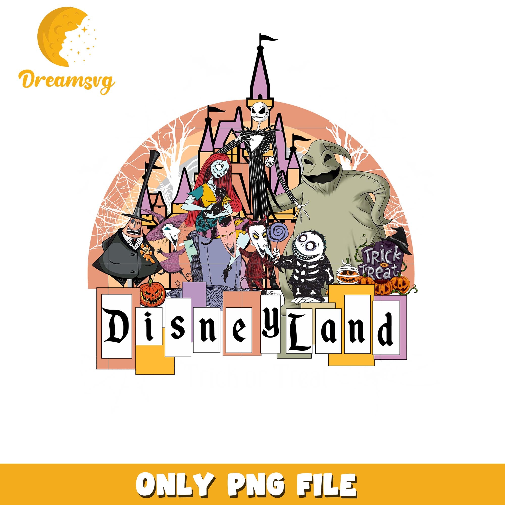 Jack skellinton halloween castle png, Disney world halloween vibes png