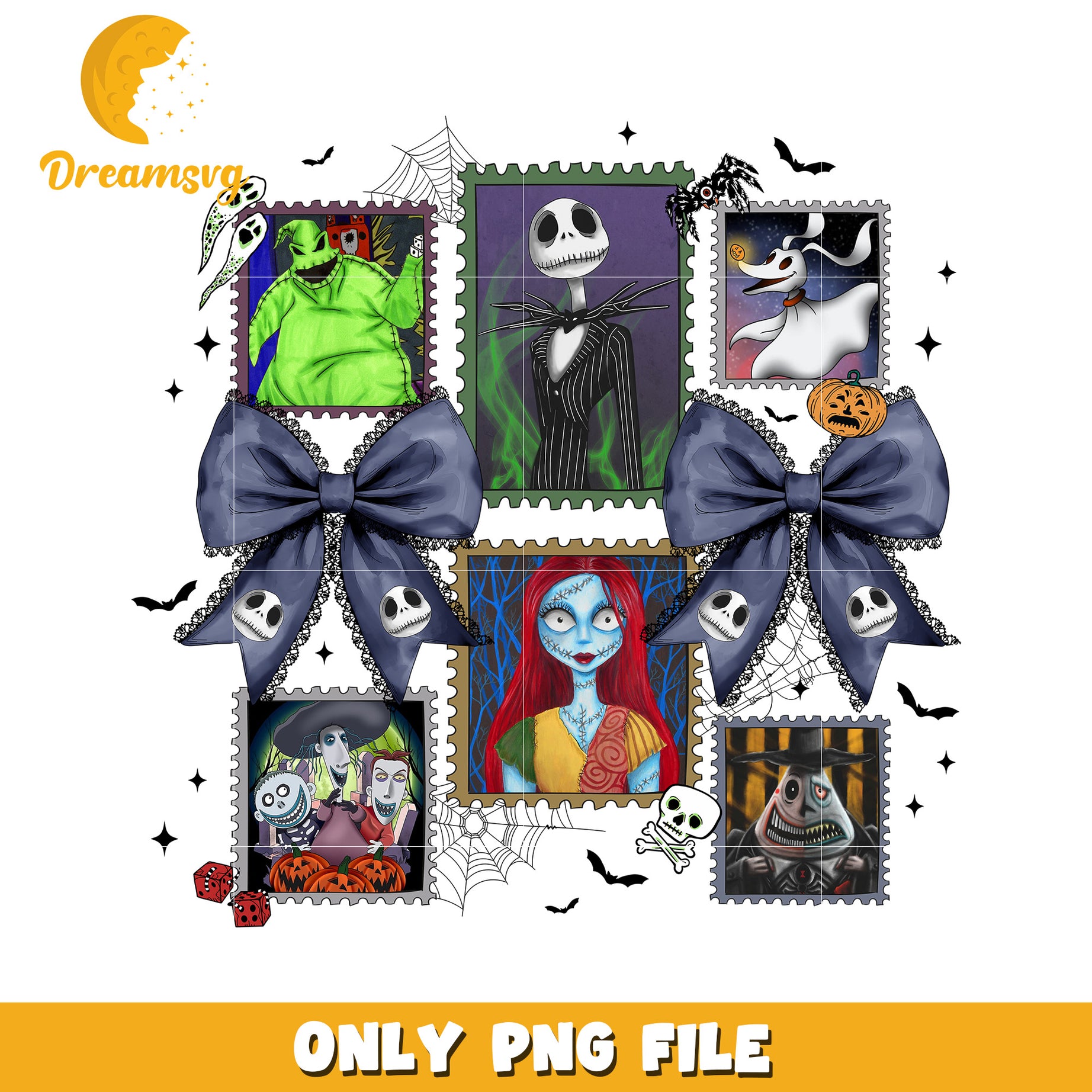 Jack skellington and friends png, halloween holiday png, halloween memes png