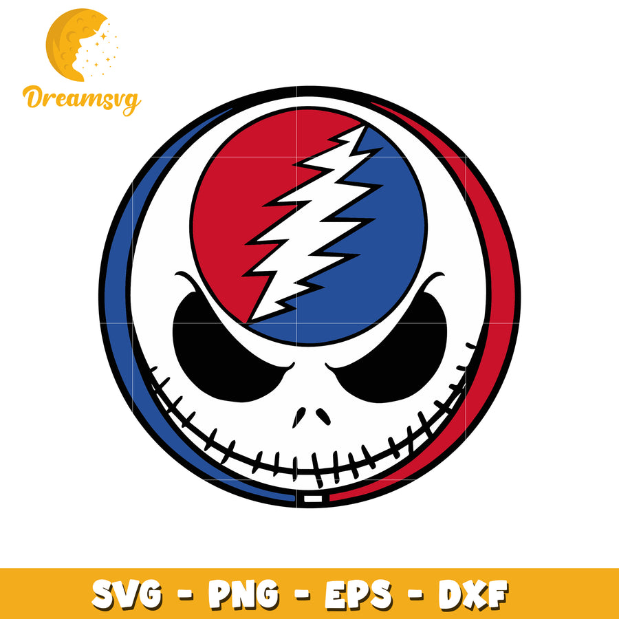 Jack skellington grateful dead svg,  nightmare before christmas svg