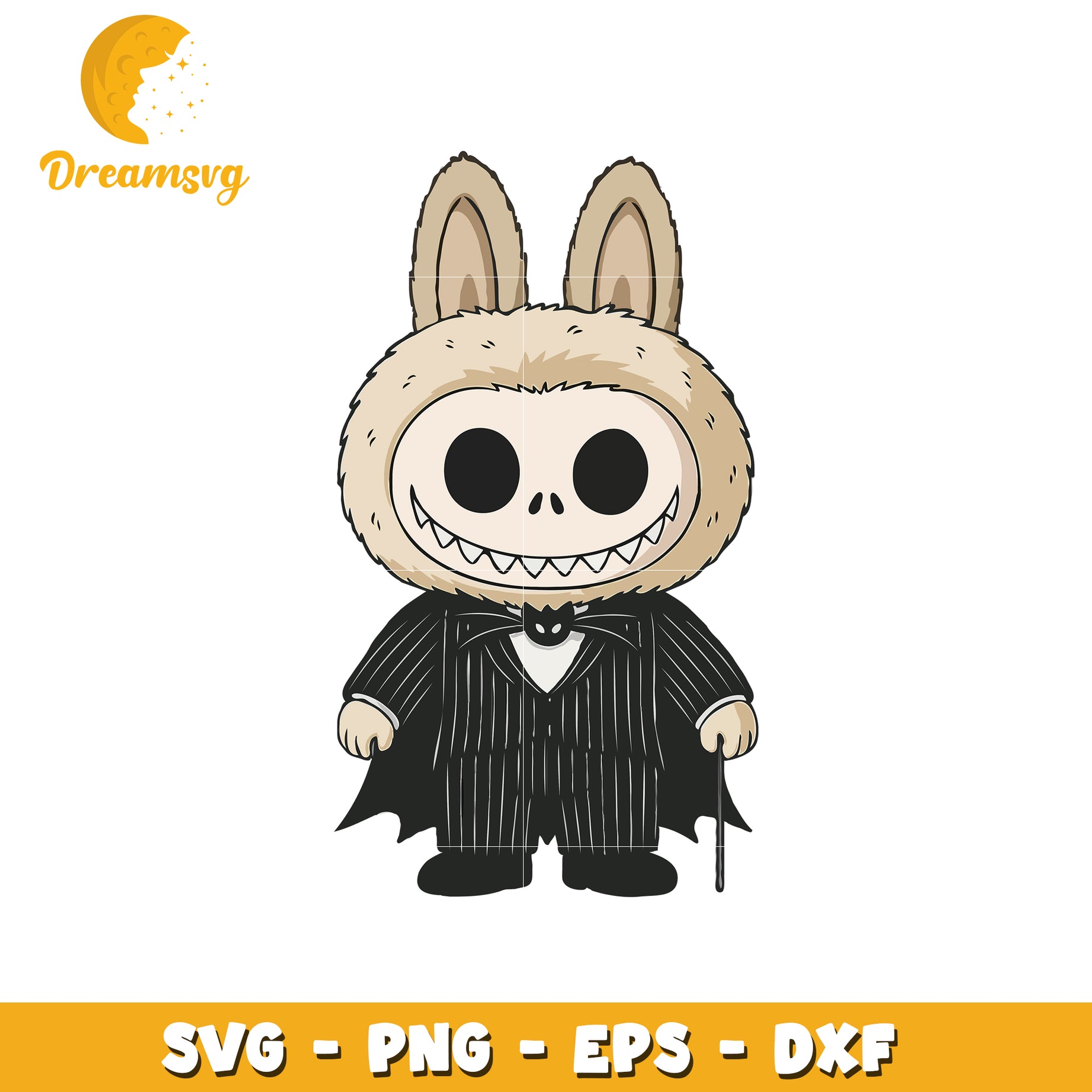 Jack skellington labubu svg, labubu characters svg, labubu outfits svg