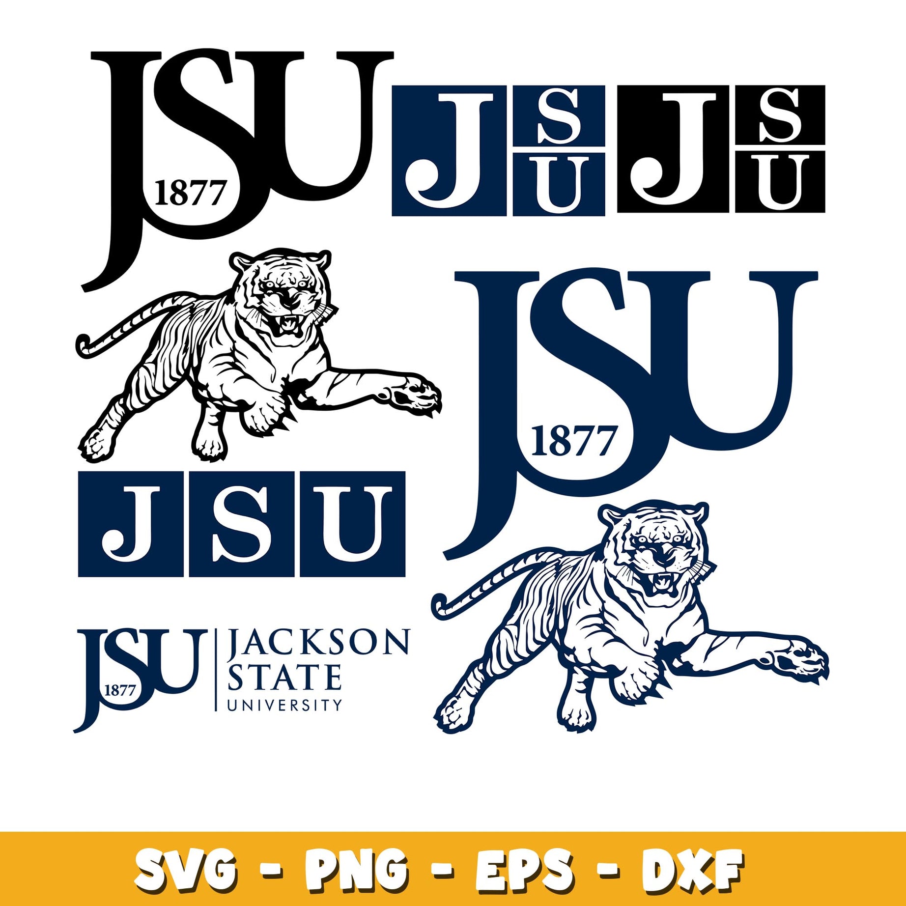 Jackson State Tigers Bundle svg, Jackson State Tigers logo svg, ncaa s ...