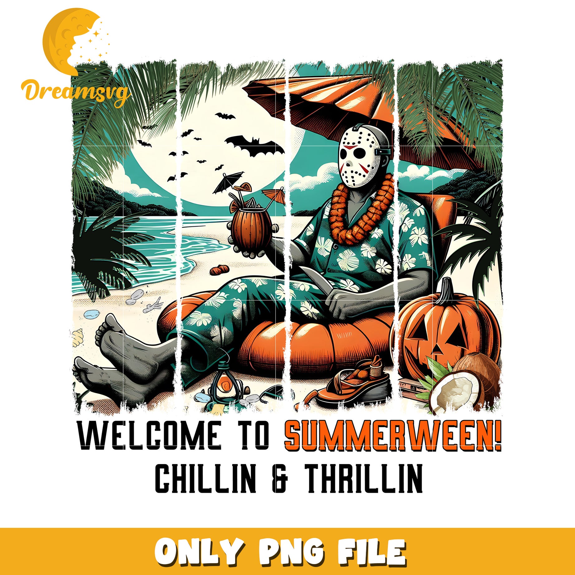 Jackson summer vacation png, summer time  png, horror movie png