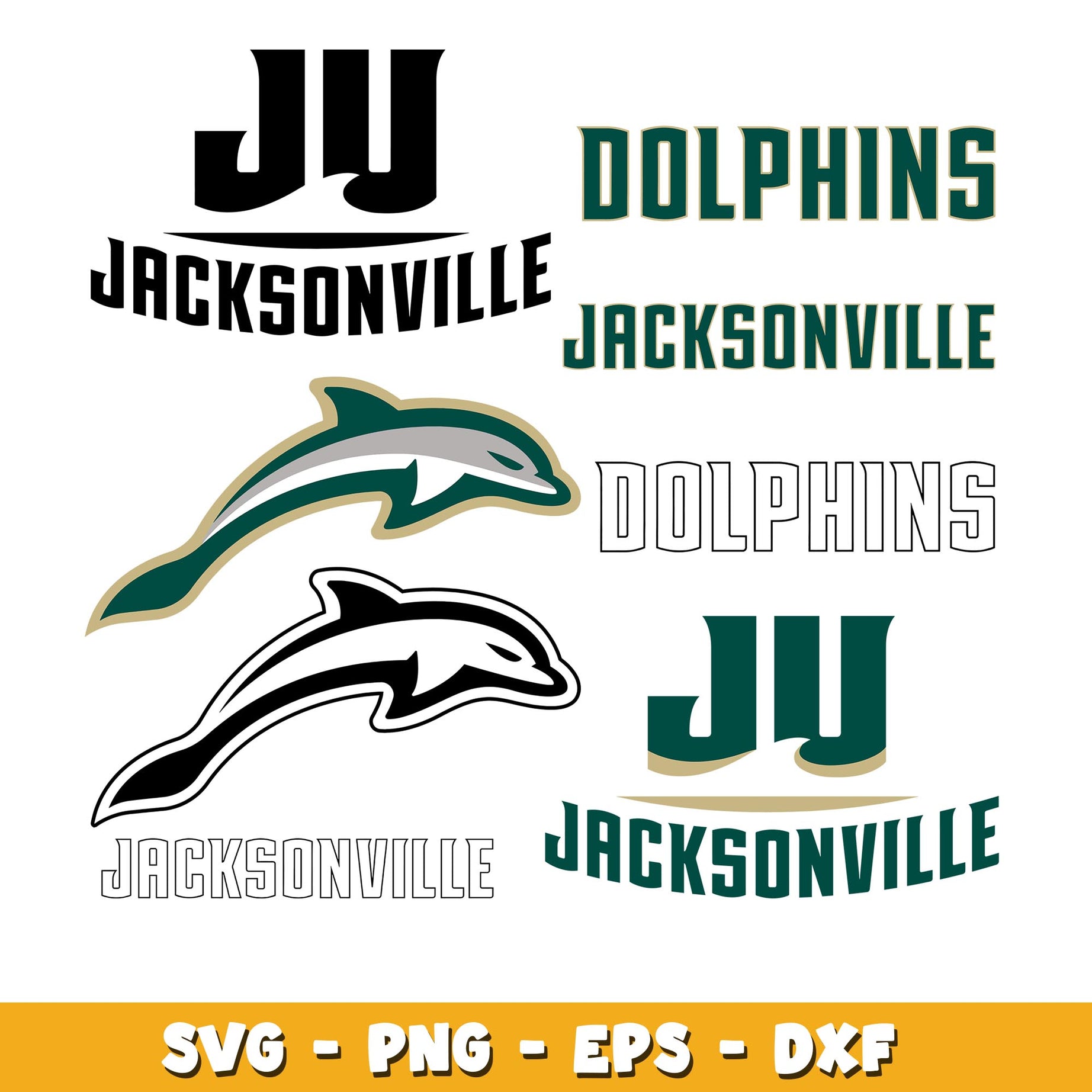 Jacksonville Dolphins Bundle svg, Jacksonville Dolphins logo svg, ncaa svg 