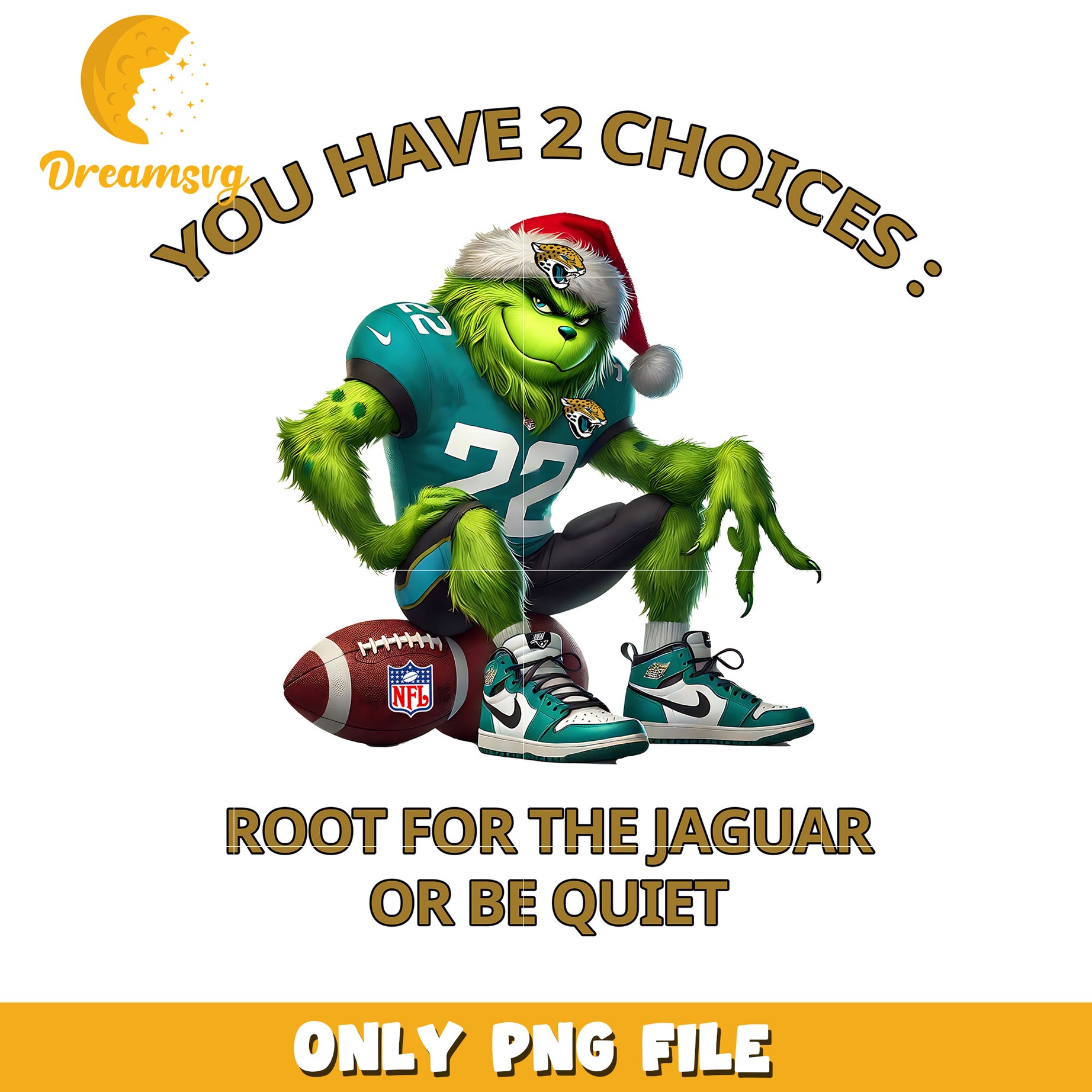 Jacksonville jaguars grinch png, american sports png, nfl plus png