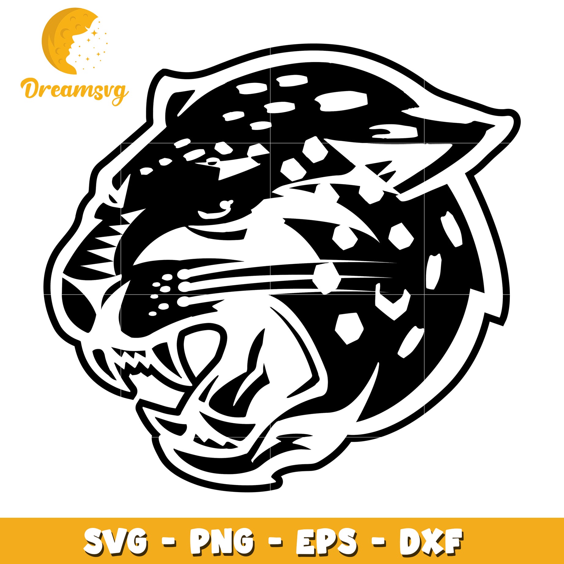 Jaguar Head SVG PNG EPS DXF Files