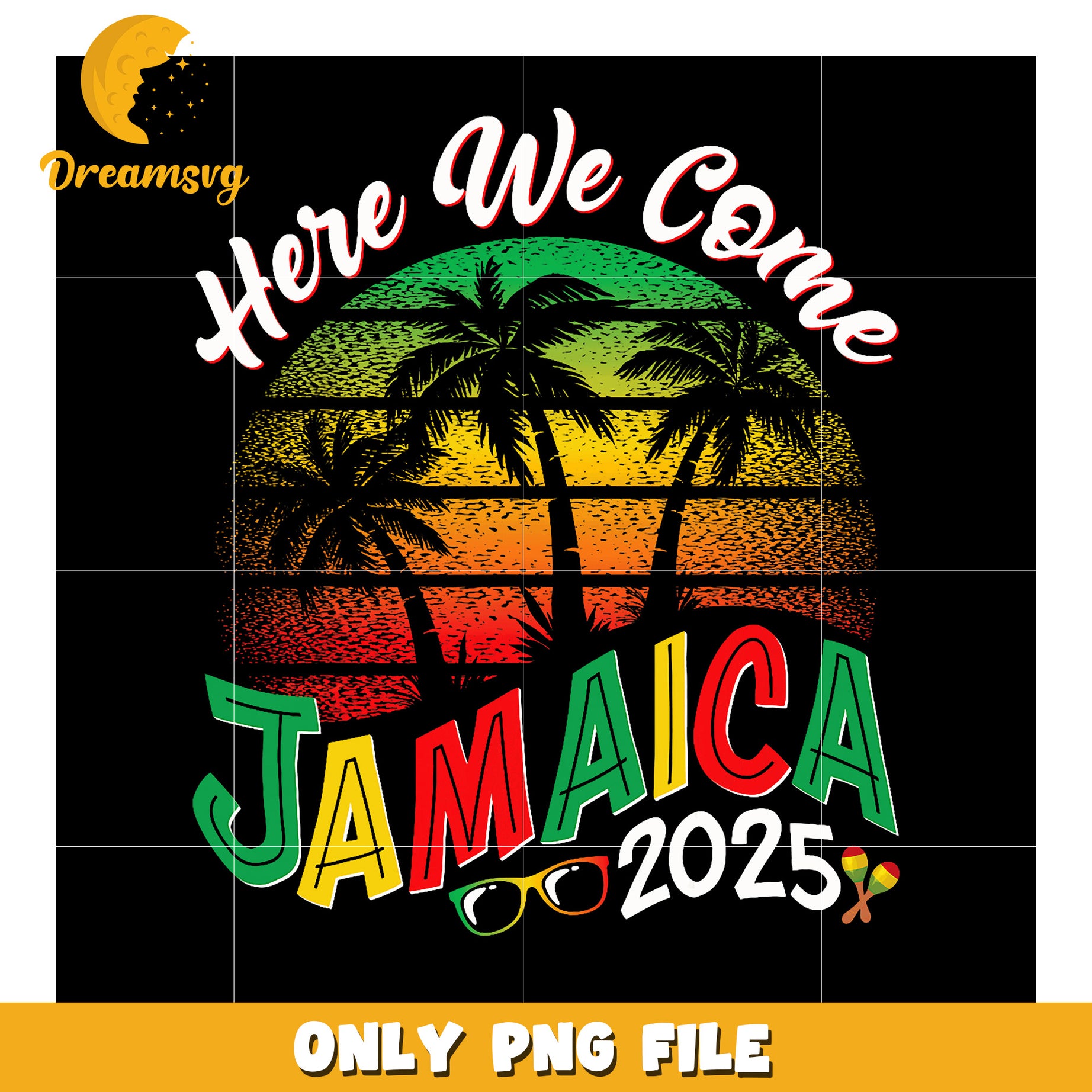 Jamaica 2025 Vacation PNG Design