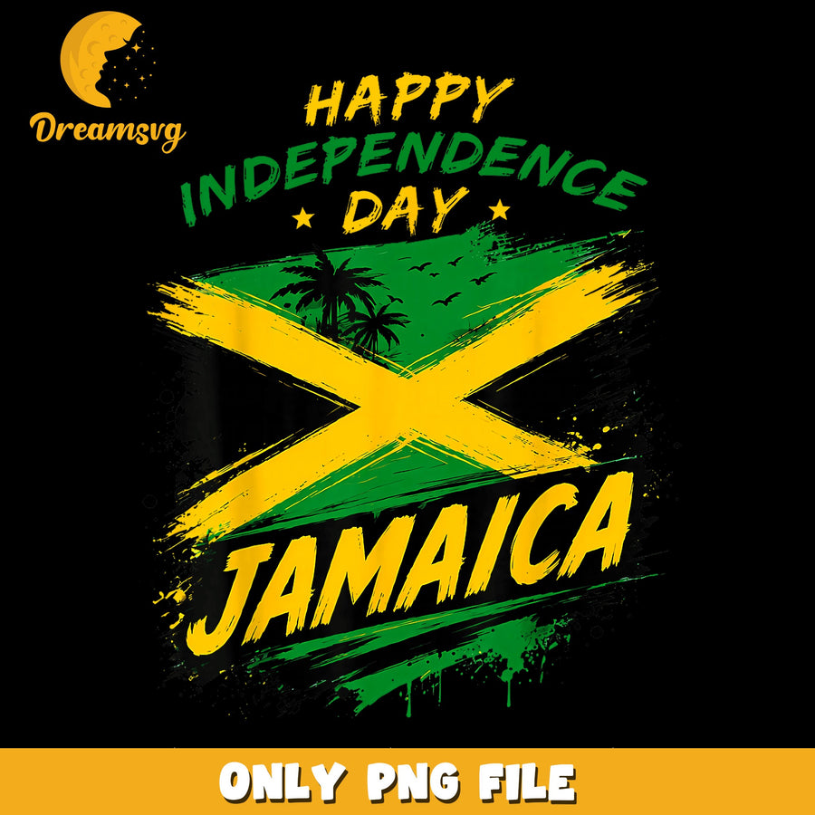 Jamaica Independence Day Flag PNG, Happy Jamaica Day, Patriotic PNG
