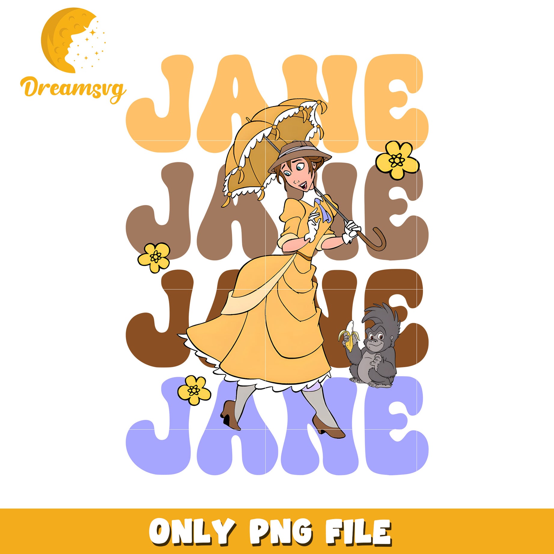 Jane design png, jane character png, tarzan jane png