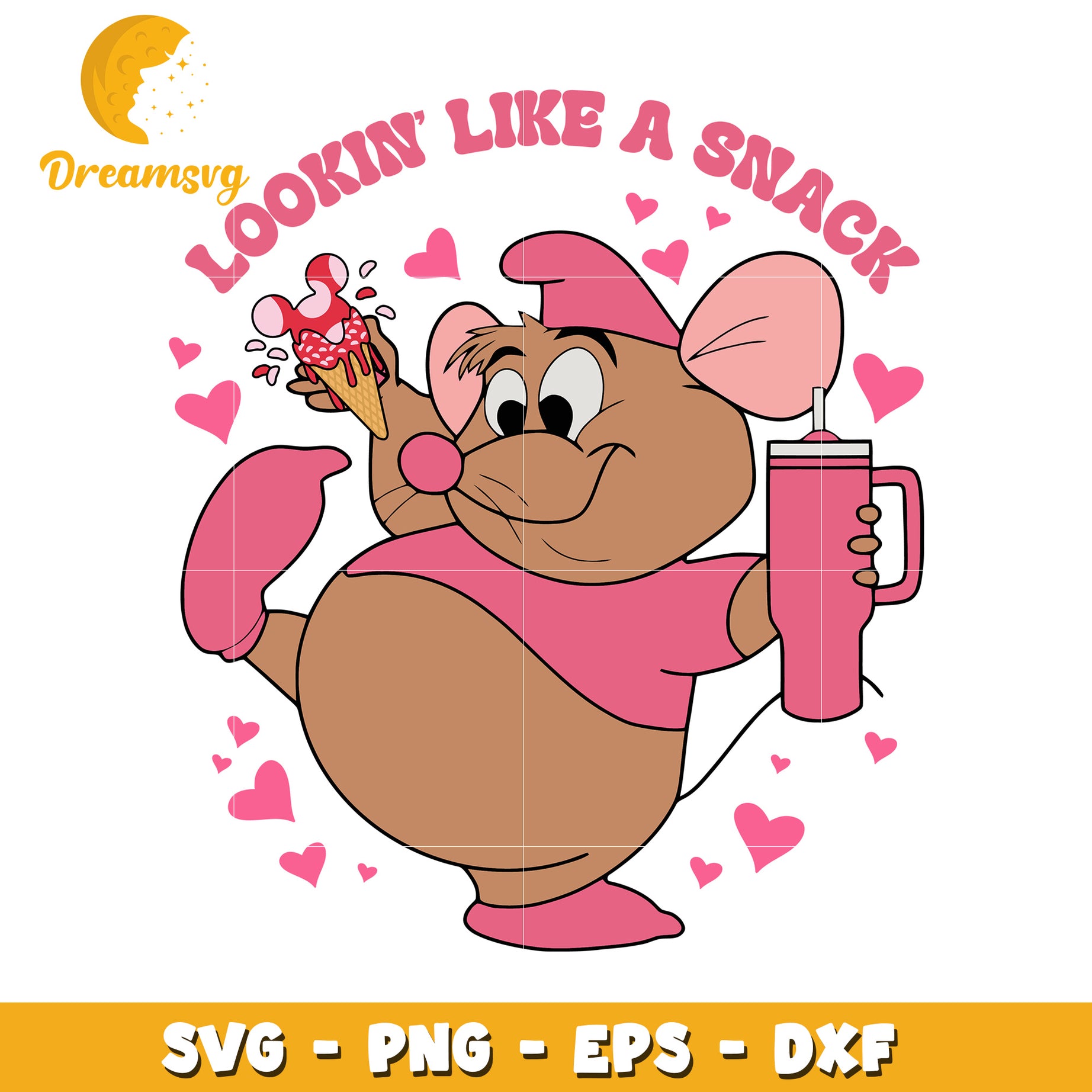 Jaq Disney Mouse Snack SVG Cut File