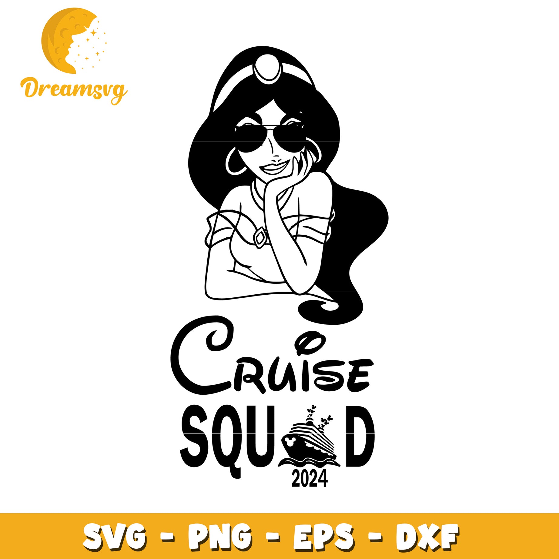 Jasmine Cruise Squad 2024 SVG PNG EPS DXF