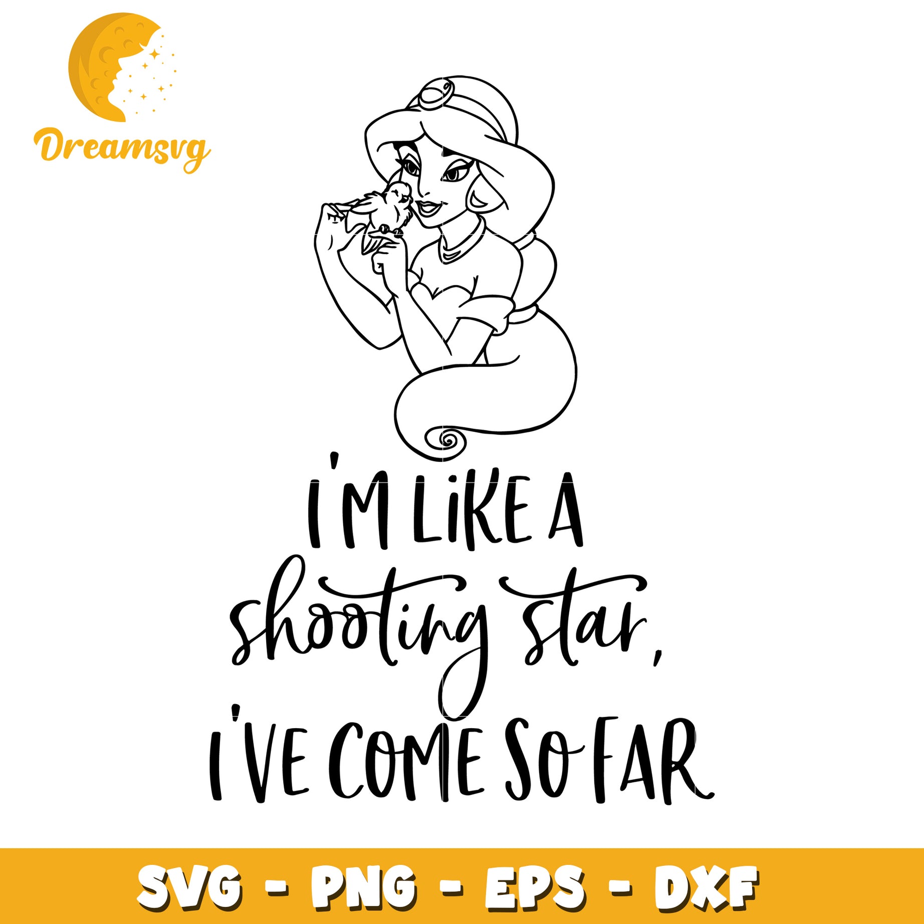 Jasmine SVG Cut File Shooting Star