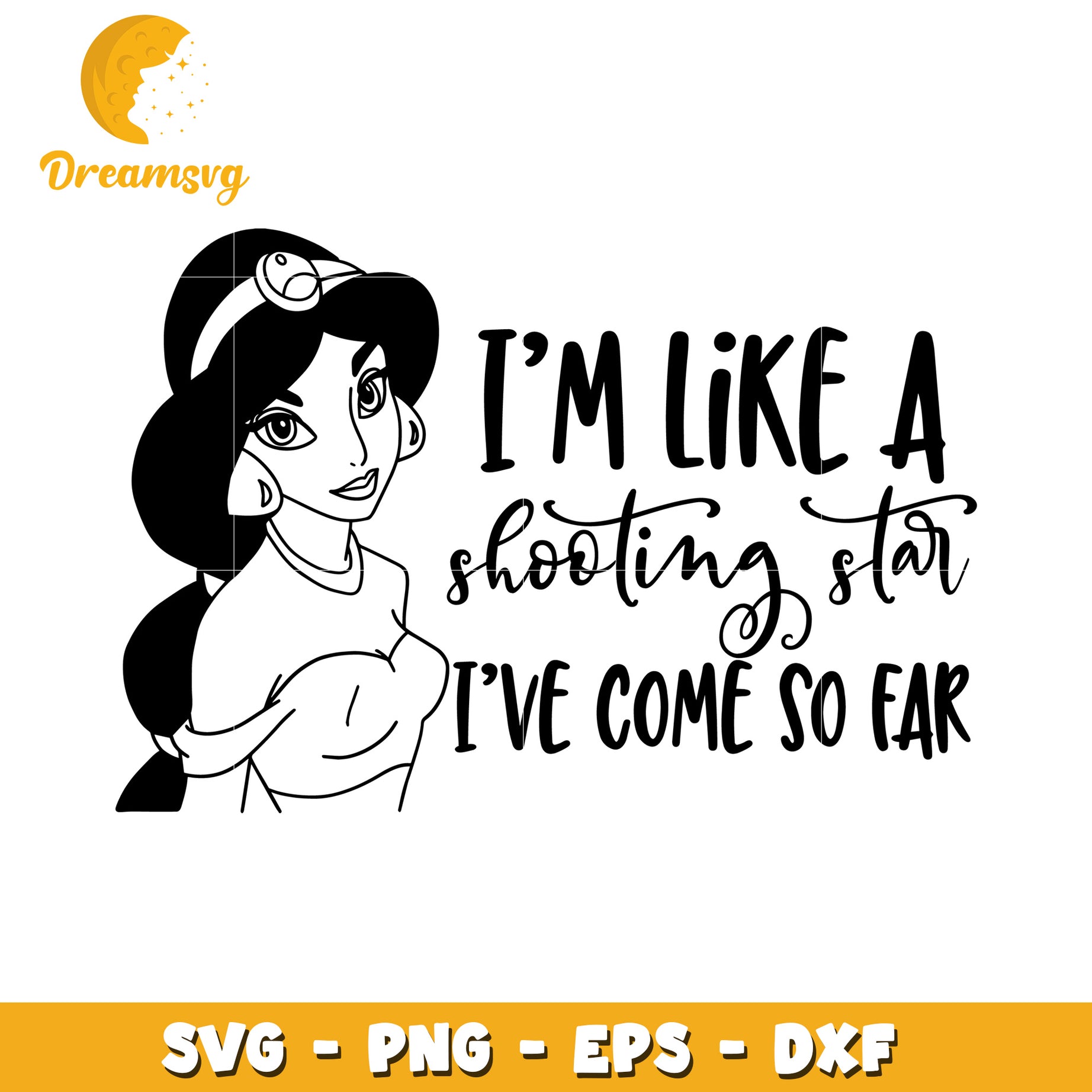 Jasmine Shooting Star SVG Cut File