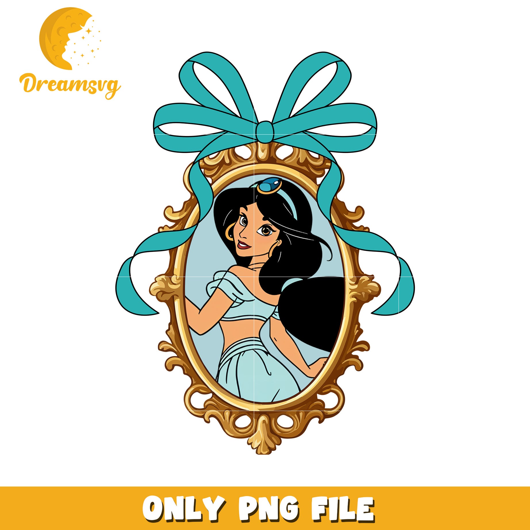 Jasmine princess picture frame with bowtie png, beautifull princess png, disneyland png