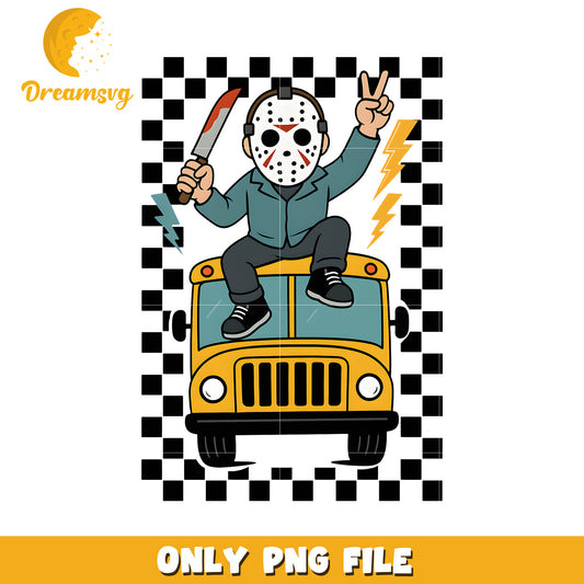 Jason in the car png, halloween times png, spirit halloween png