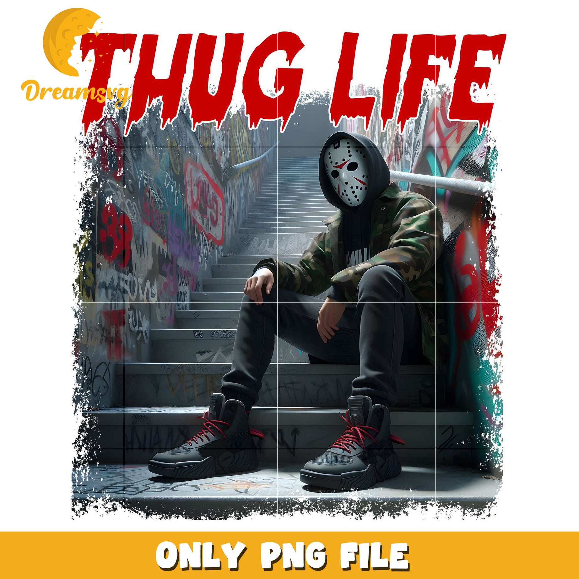 Jason thug life design png, halloween games​​ png, halloween cookies​ png