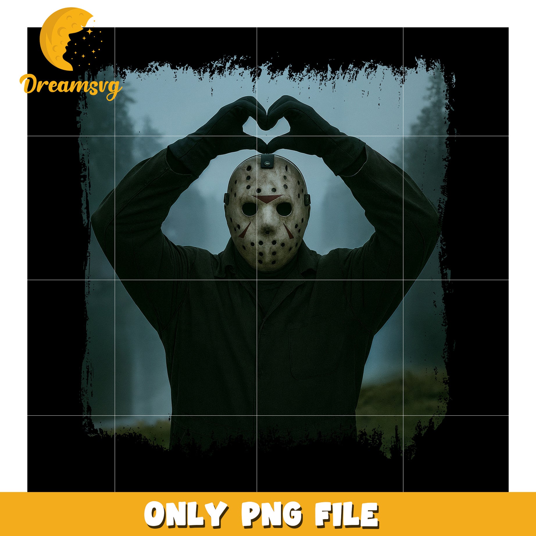Jason voorhees horror png, friday the 13th design png, slasher mask art png