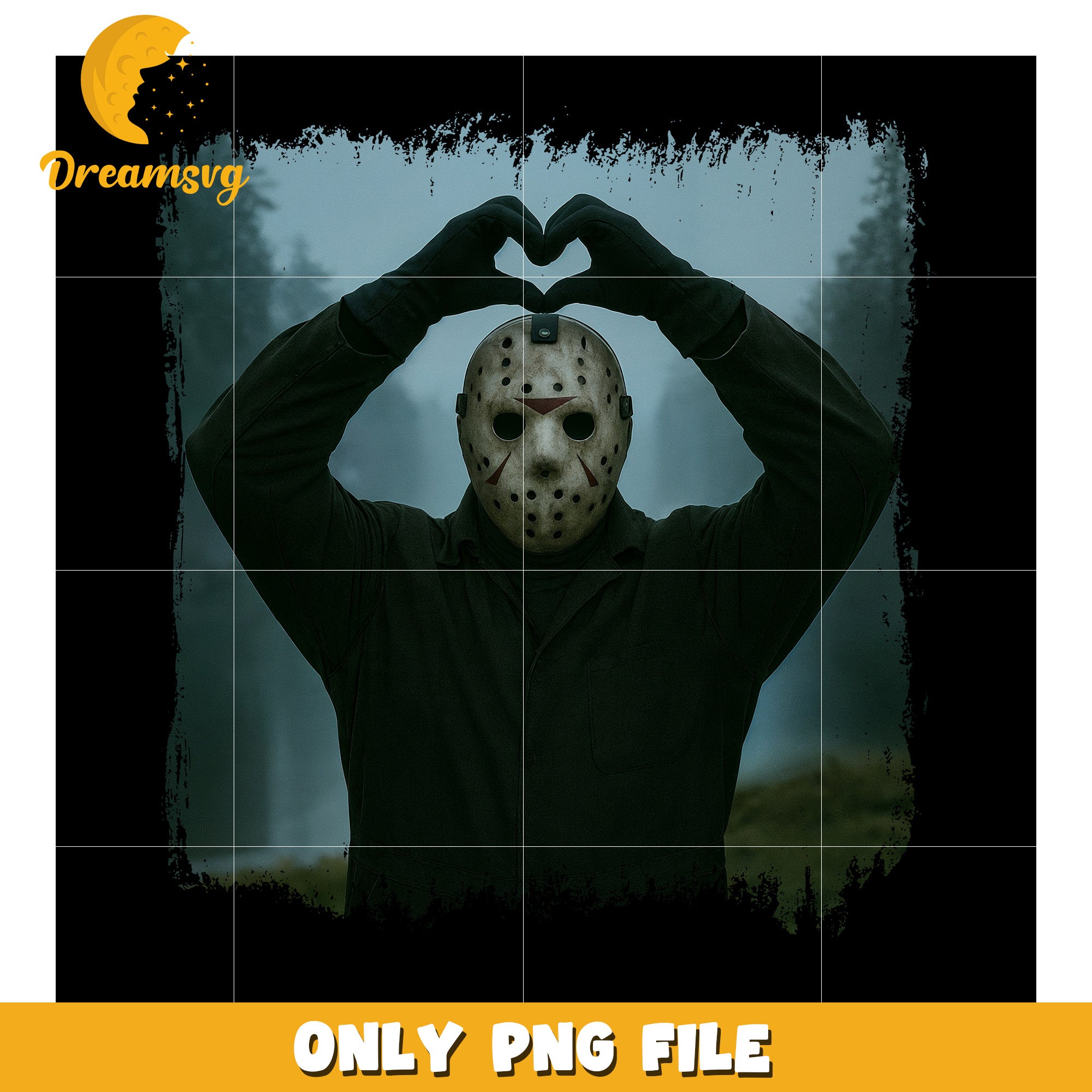 Jason voorhees horror png, friday the 13th design png, slasher mask art png