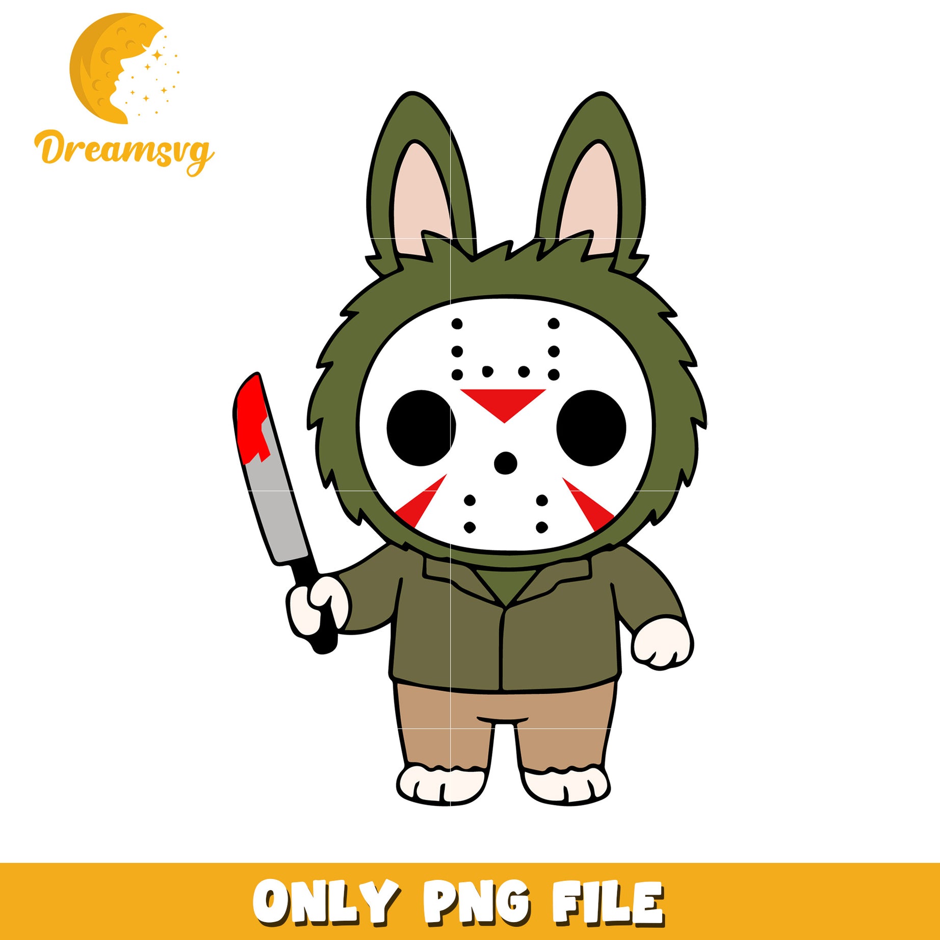 Jason voorhees labubu design png, halloween time png, spooky season png