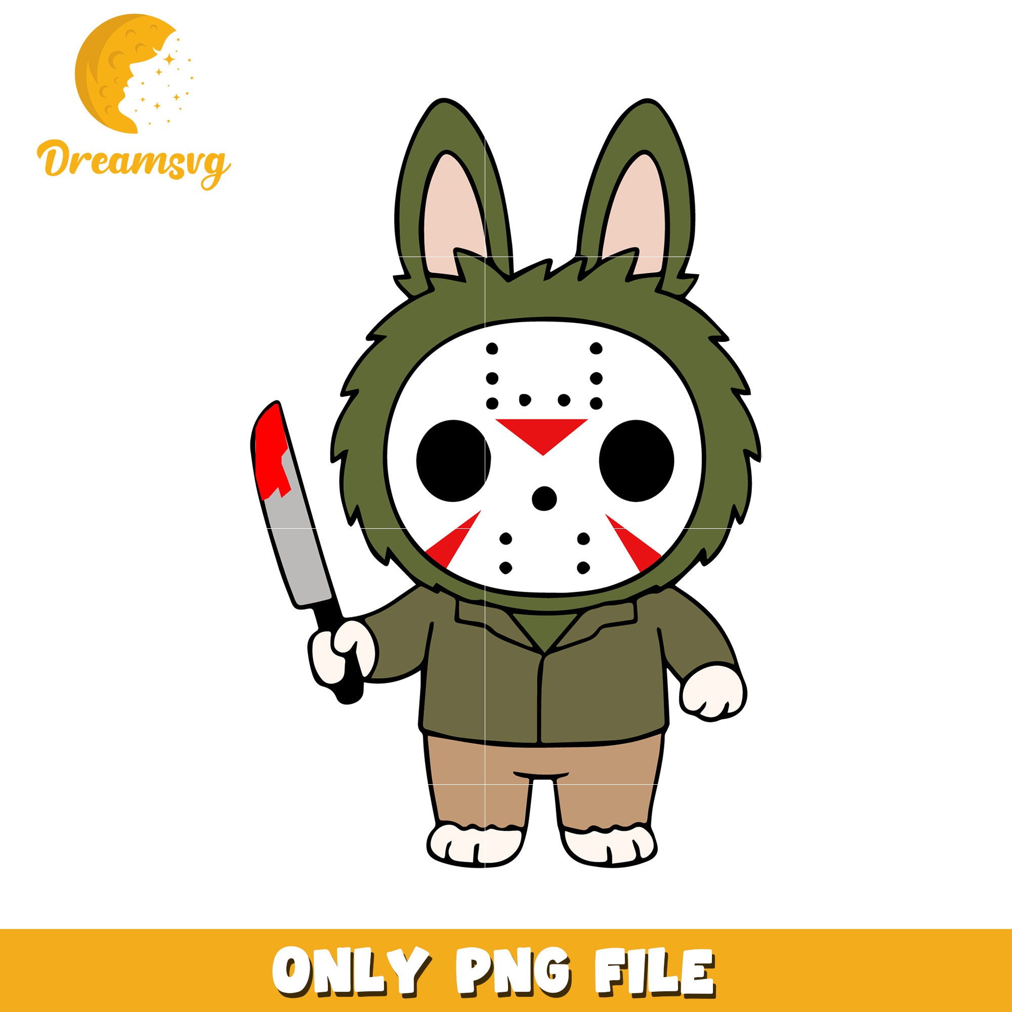 Jason voorhees labubu design png, halloween time png, spooky season png