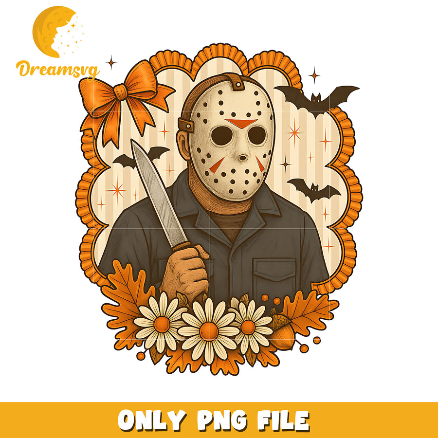 Jason voorhees png, spooky halloween png, trick or treat png