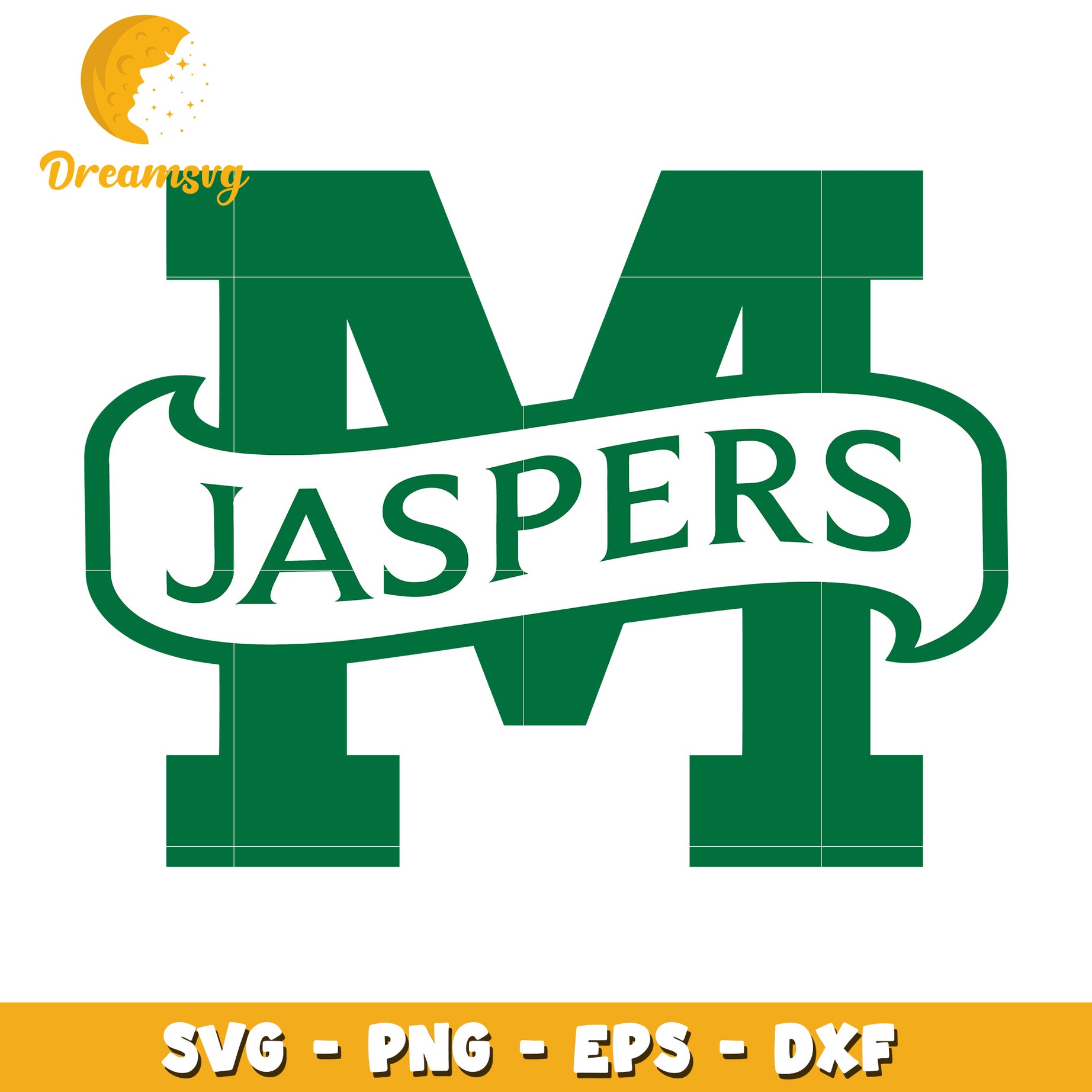 Jaspers M Monogram SVG PNG EPS DXF