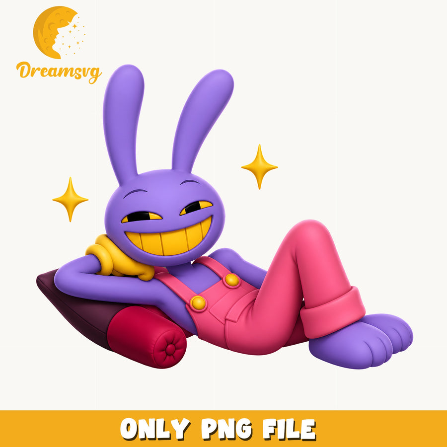 Jax Lying Down PNG, Amazing Digital Circus, Fan PNG