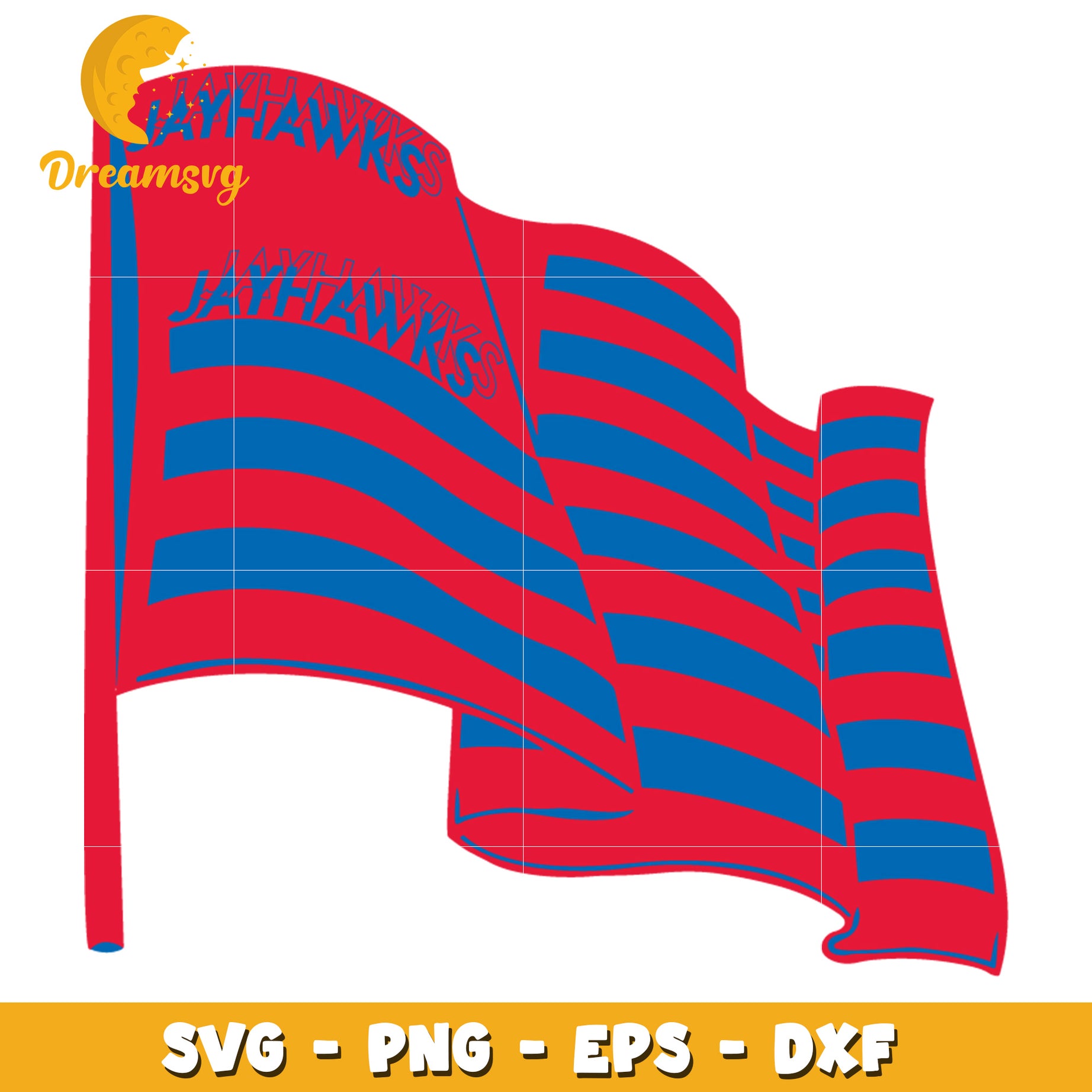 Jayhawks Flag SVG PNG EPS DXF Cut File