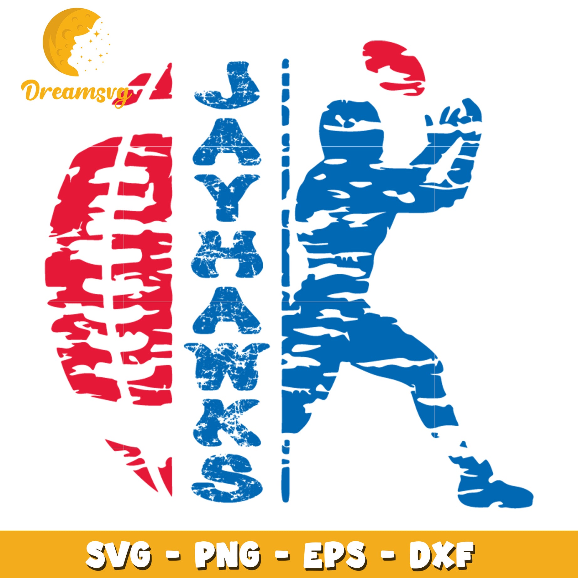 Jayhawks Football SVG PNG EPS DXF Cut File