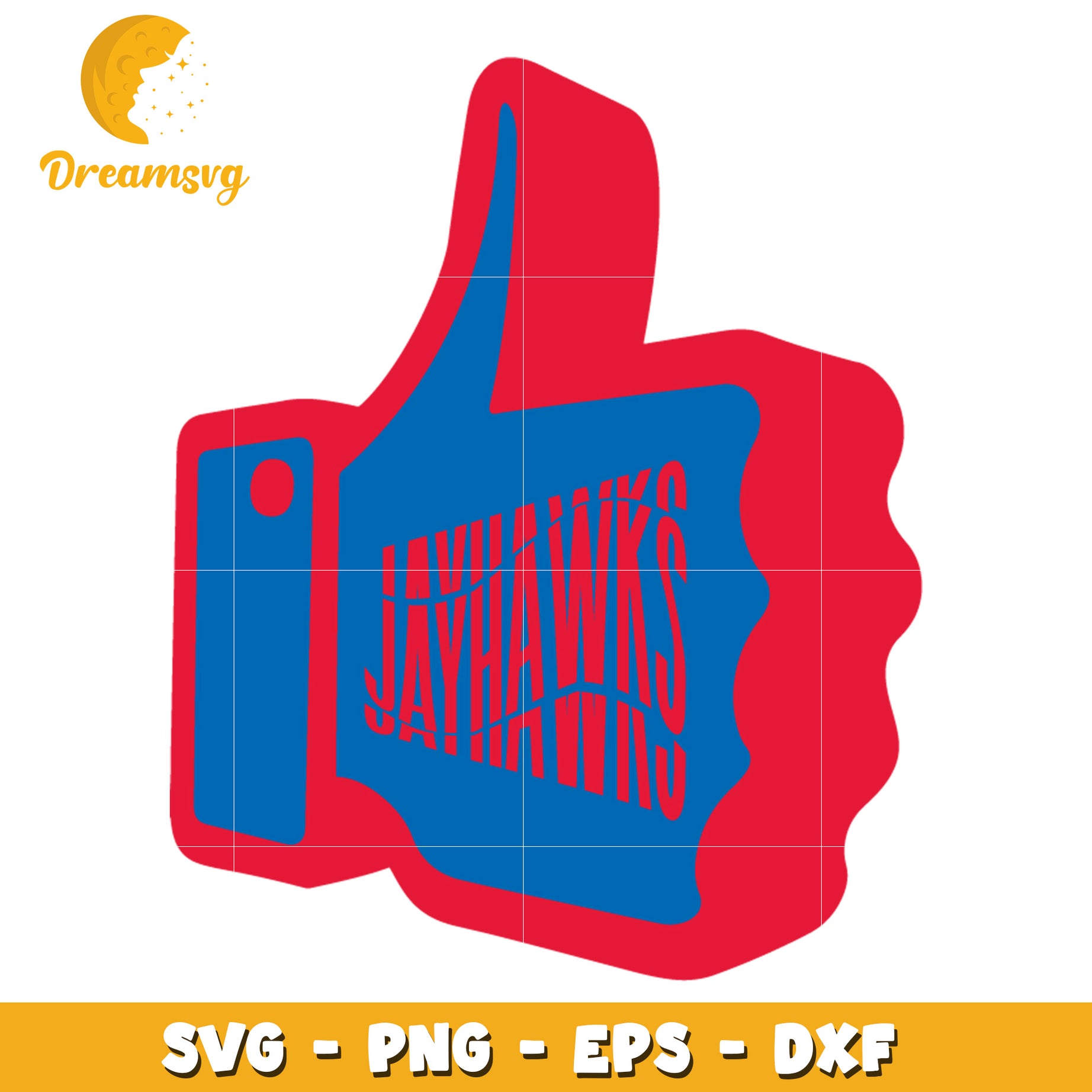 Jayhawks SVG Like Button Graphic for Cut Files and Crafts