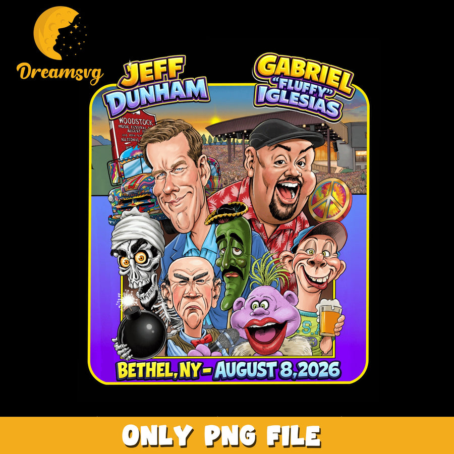 Jeff Dunham PNG, Comedy Show Artwork, Fun Design PNG