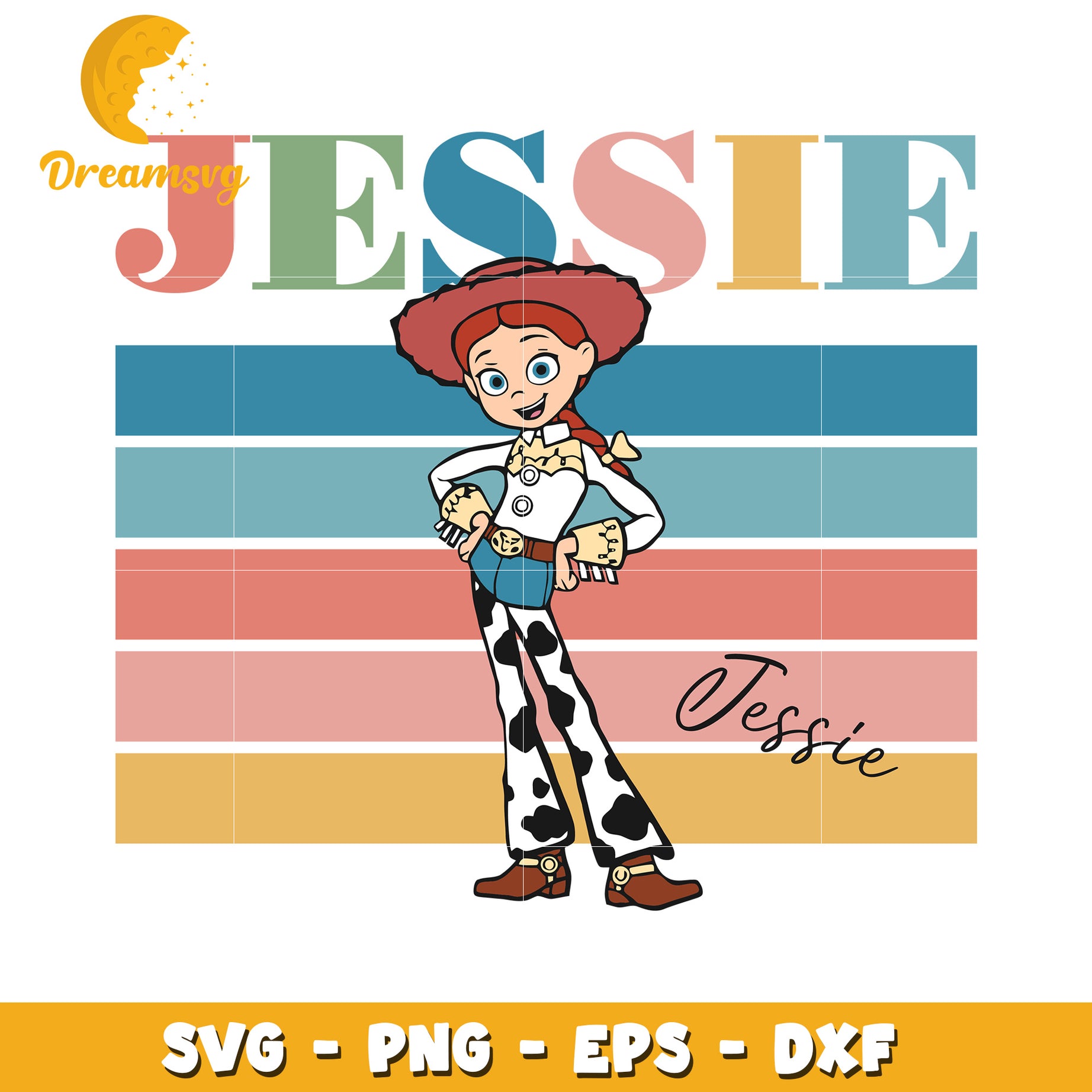 Jessie SVG PNG EPS DXF Cut File