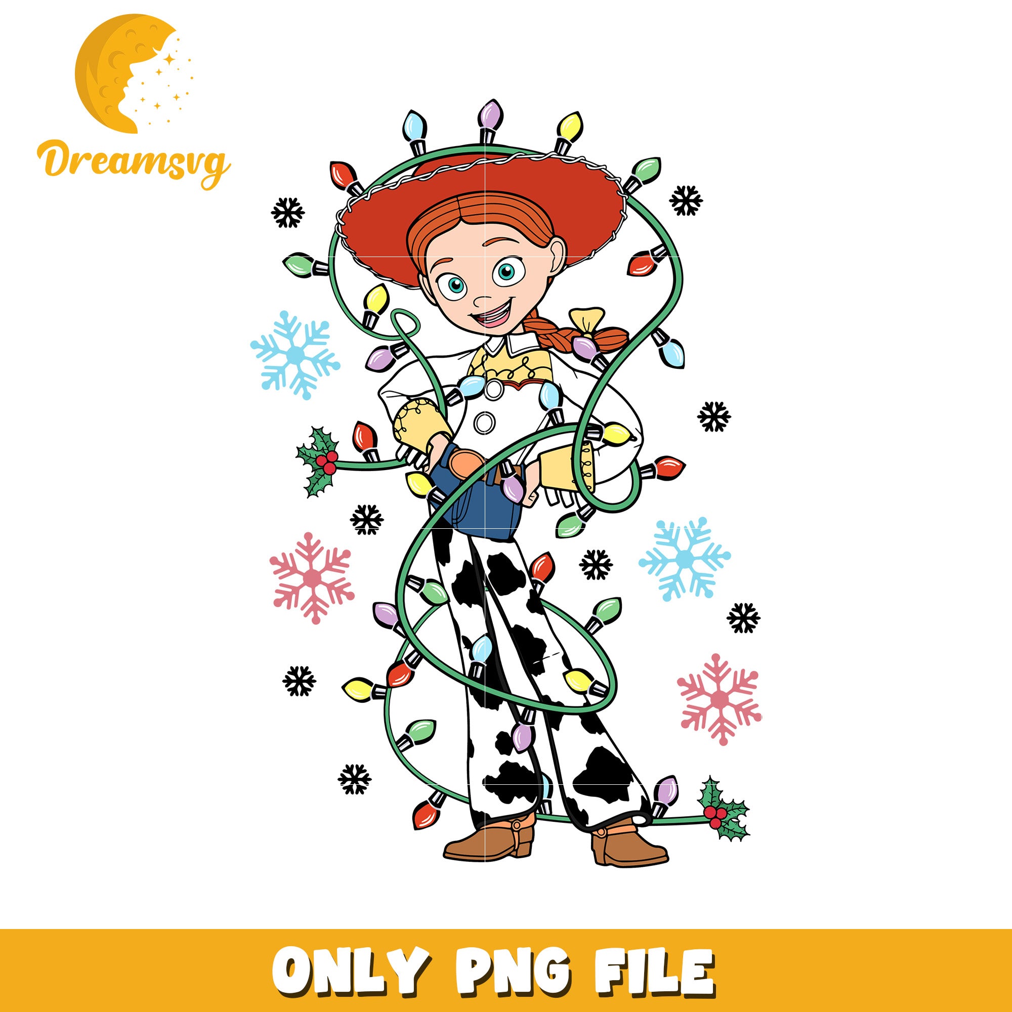 Jessie christmas png, disney png, happy christmas png