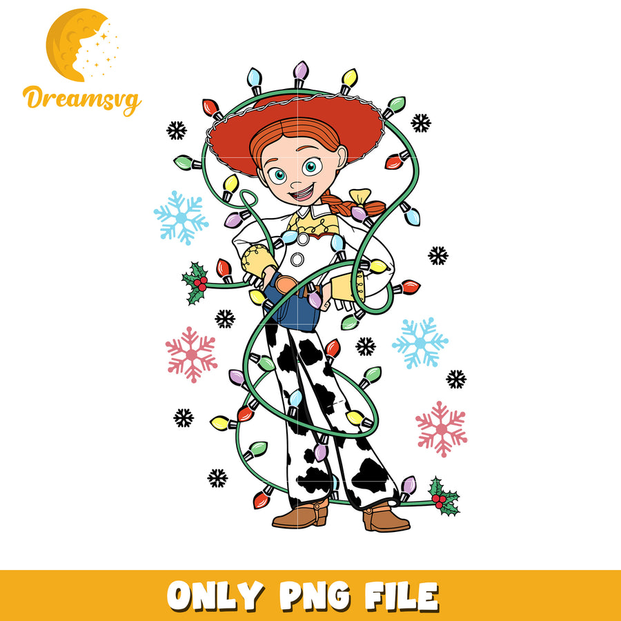 Jessie christmas png, disney png, happy christmas png