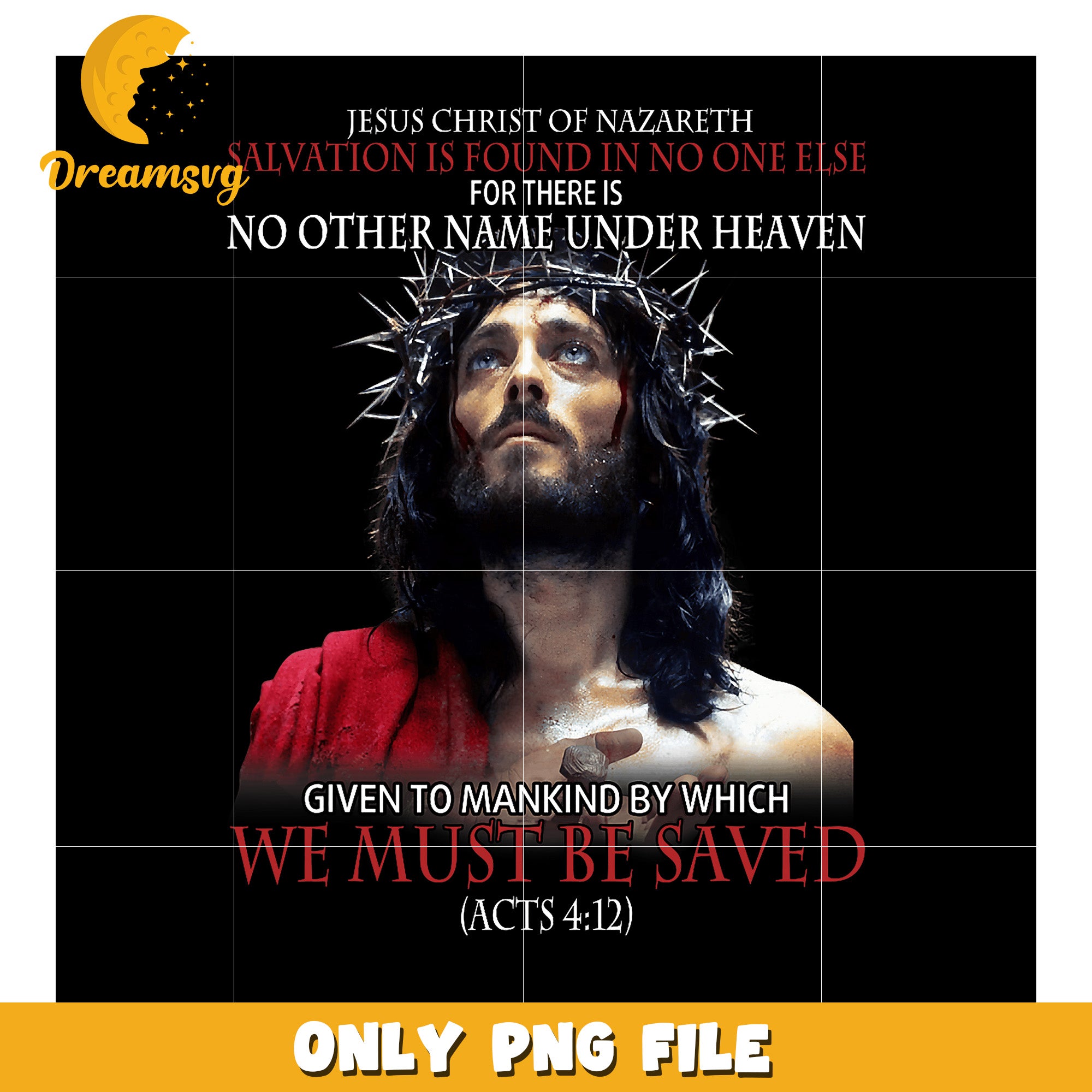 Jesus Christ PNG Acts 412 Christian Graphic