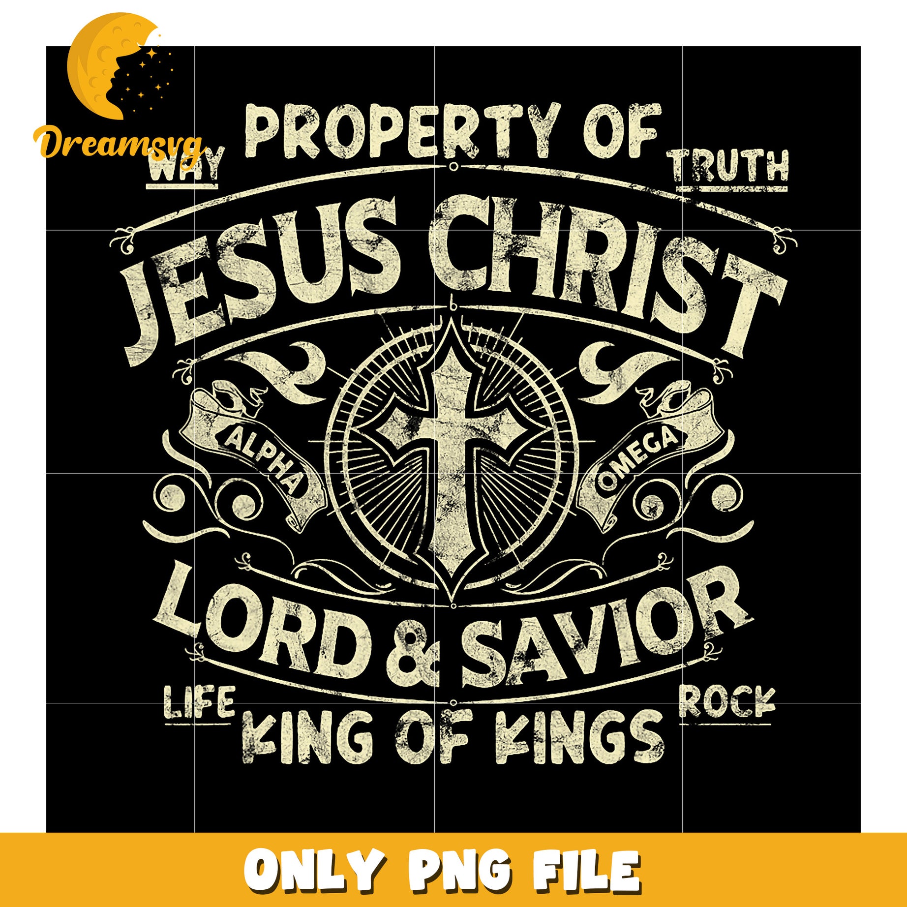 Jesus Christ PNG Lord Savior King of Kings Design
