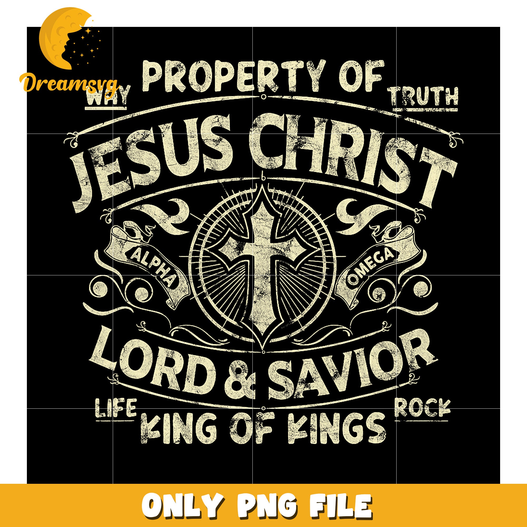 Jesus Christ PNG Lord Savior King of Kings Design