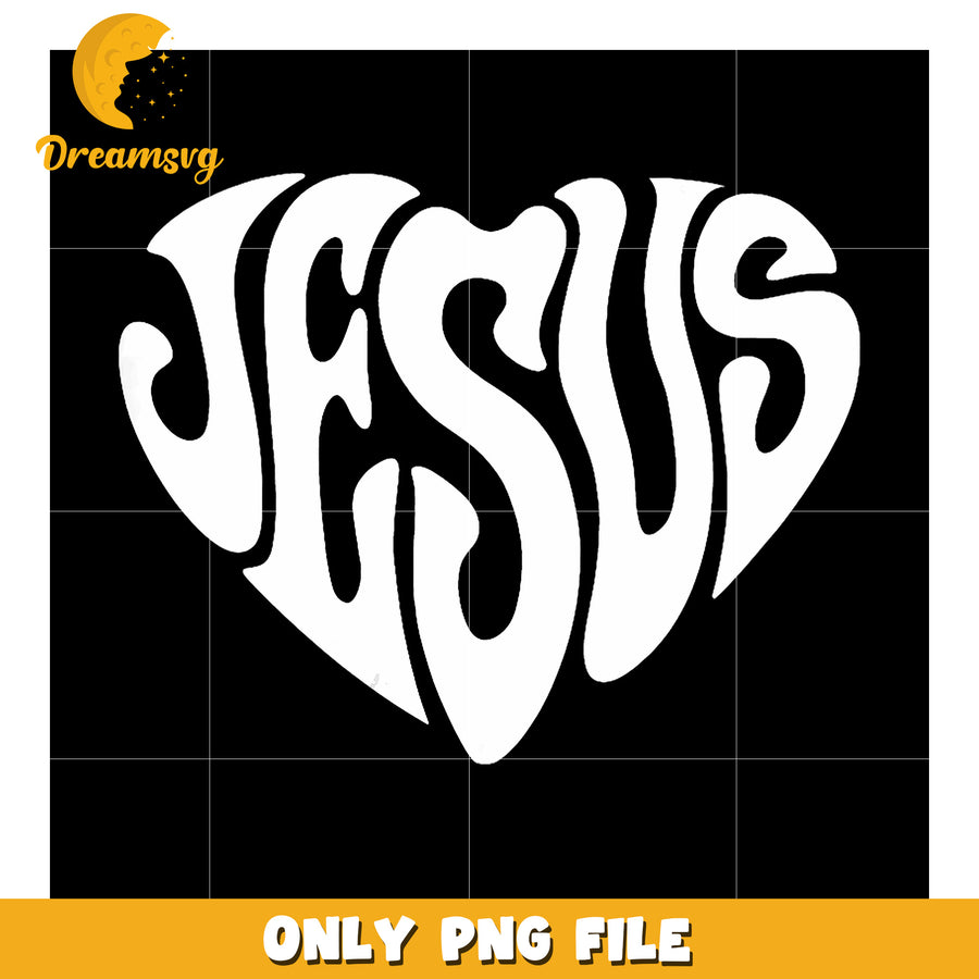 Jesus Heart PNG Design - Christian Graphic