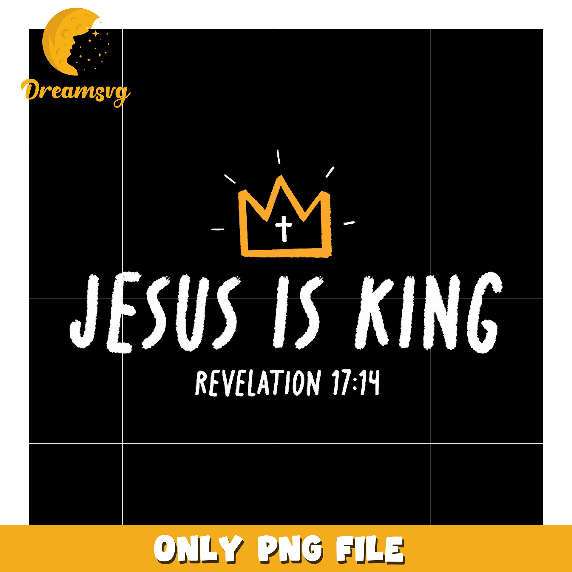 Jesus Is King PNG Revelation 1714 Christian Design