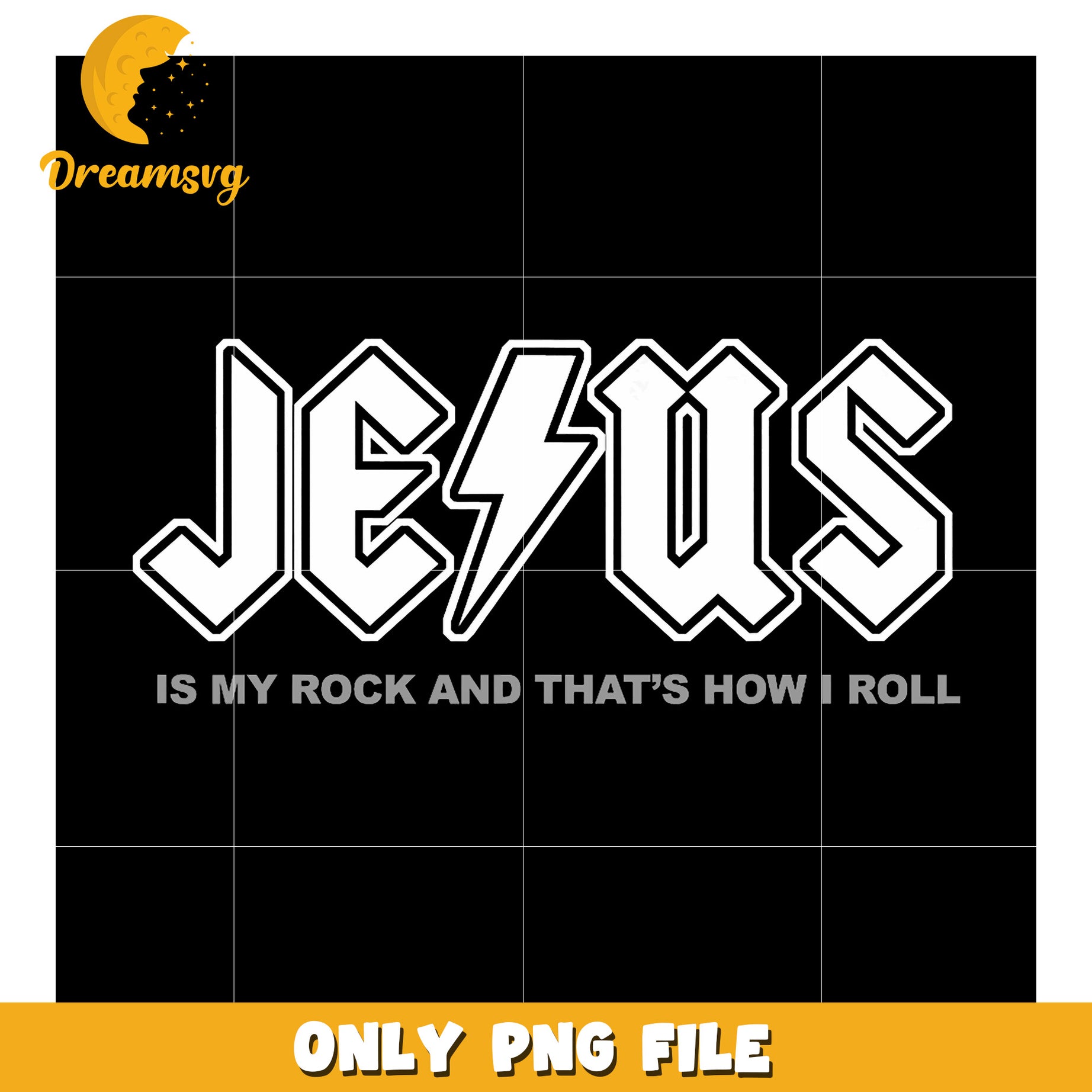 Jesus Is My Rock PNG Design
